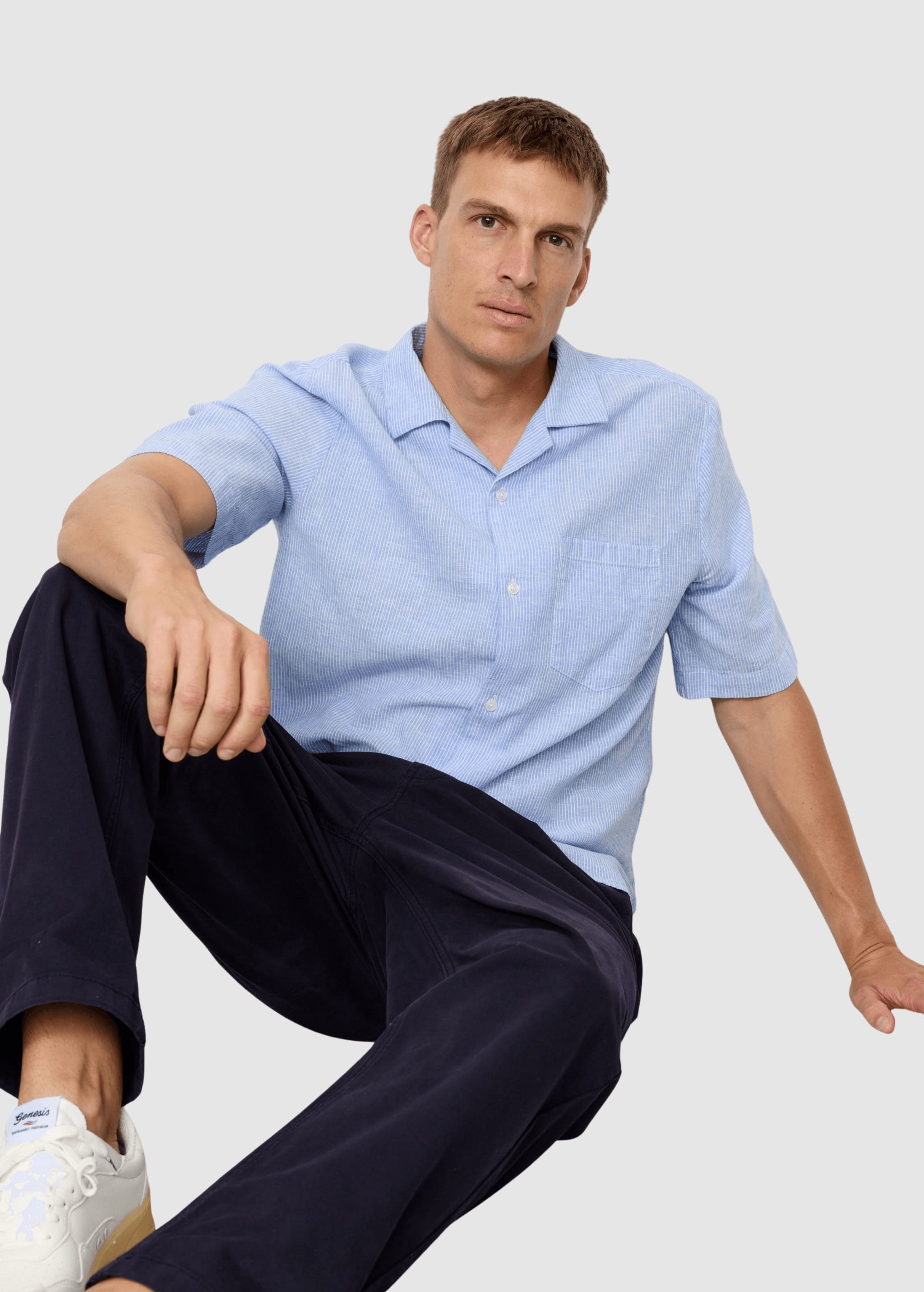 Shirt Cashew Stripes Blue Shirt Cashew Stripes Blue