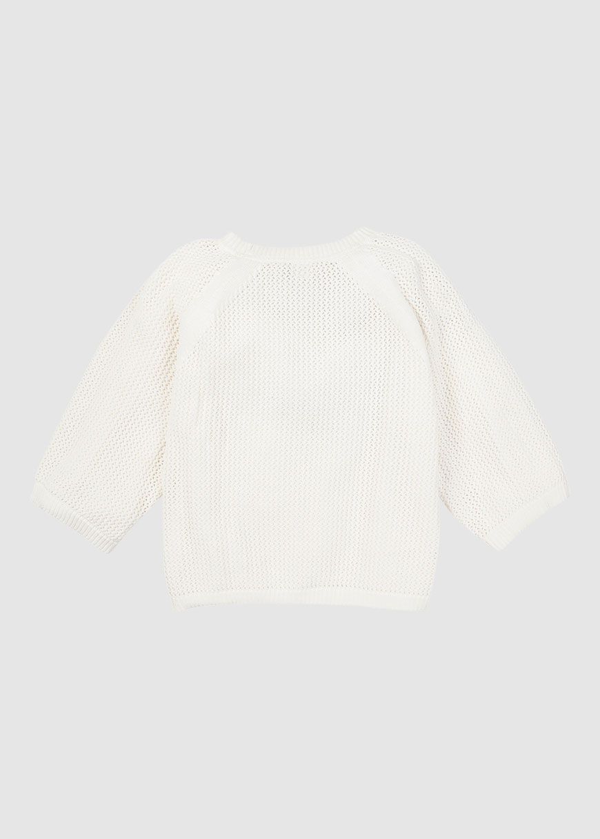 Ajour Strickpullover Kurzarm