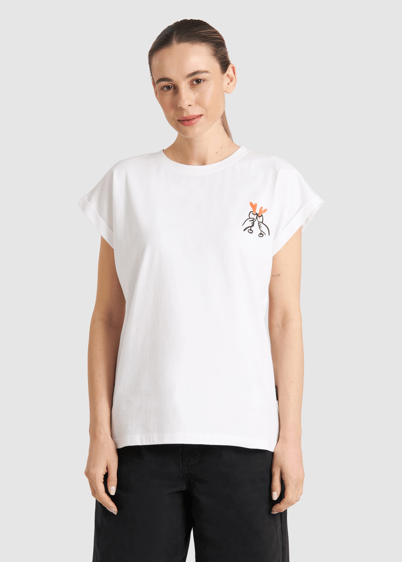 T-Shirt Visby Heart Cheers White T-Shirt Visby Heart Cheers White
