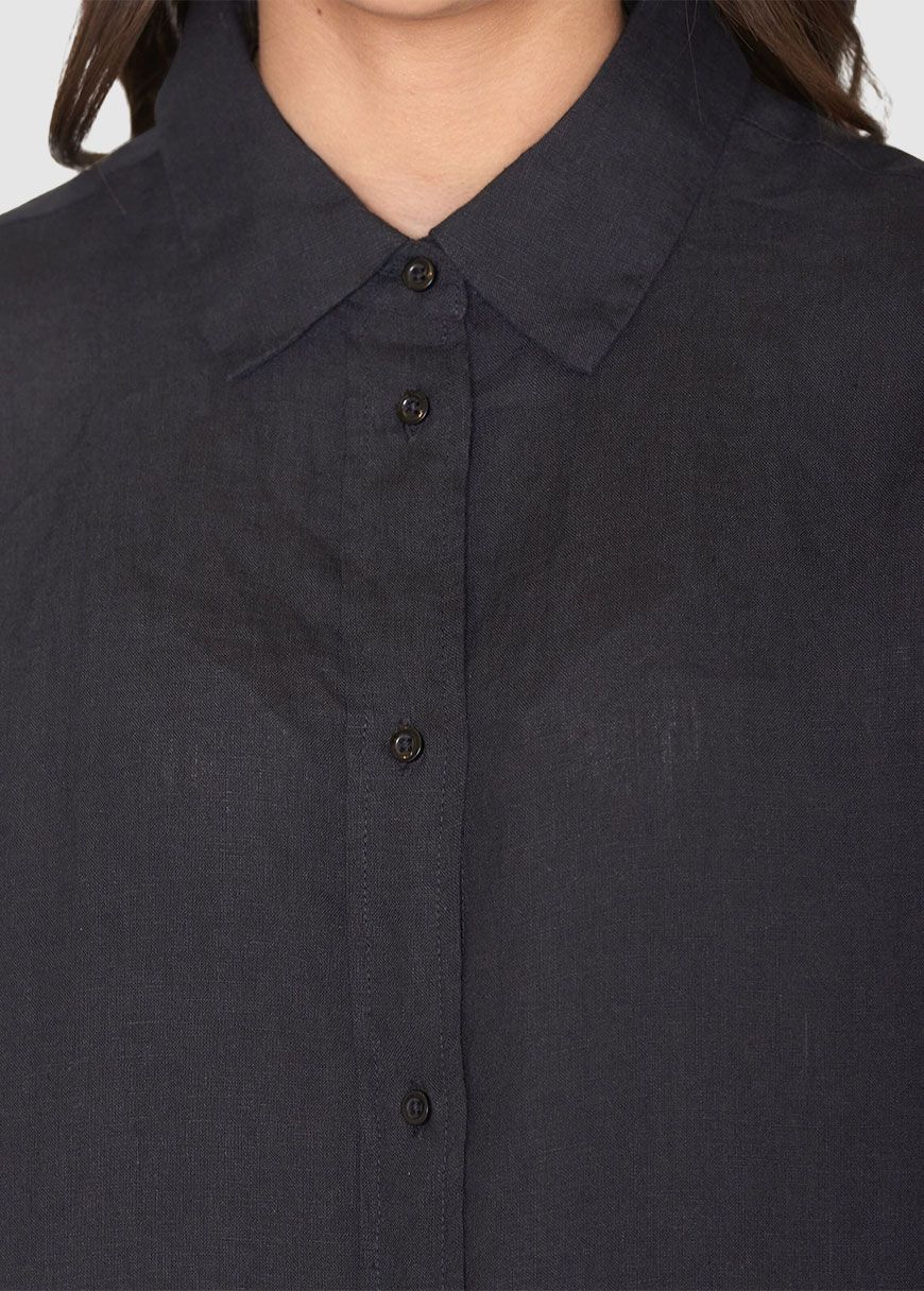 knowledge_cotton_apparel_loose_linen_long_sleeved_shirt_SS_25_KCA_2090040_1300_Black_Jet_4_c28b08d887 Loose Linen Long Sleeved Shirt