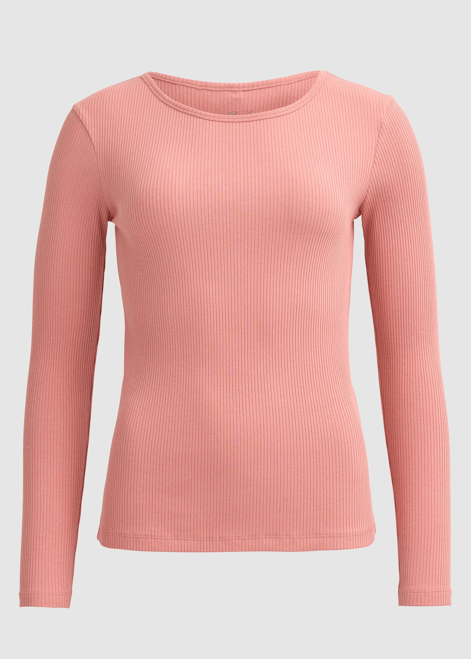 Ripp Langarm-Shirt Rosenholz Ripp Langarm-Shirt Rosenholz