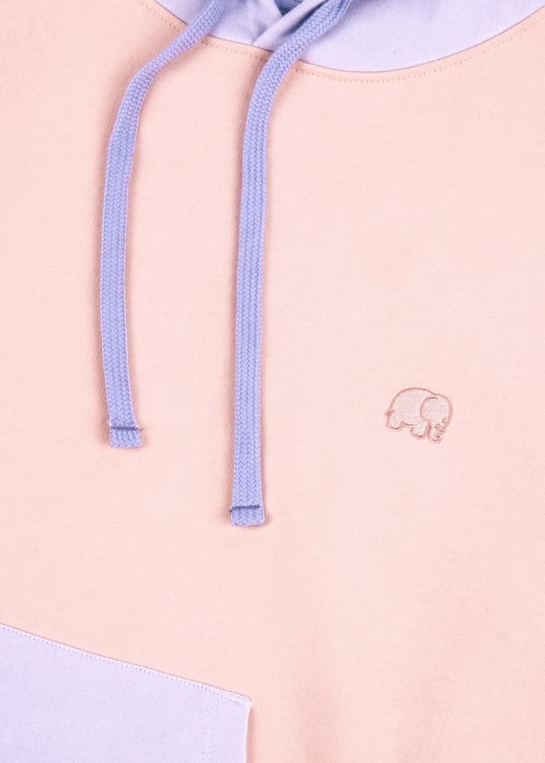 Women's Oversized Color Block Hoodie Pink