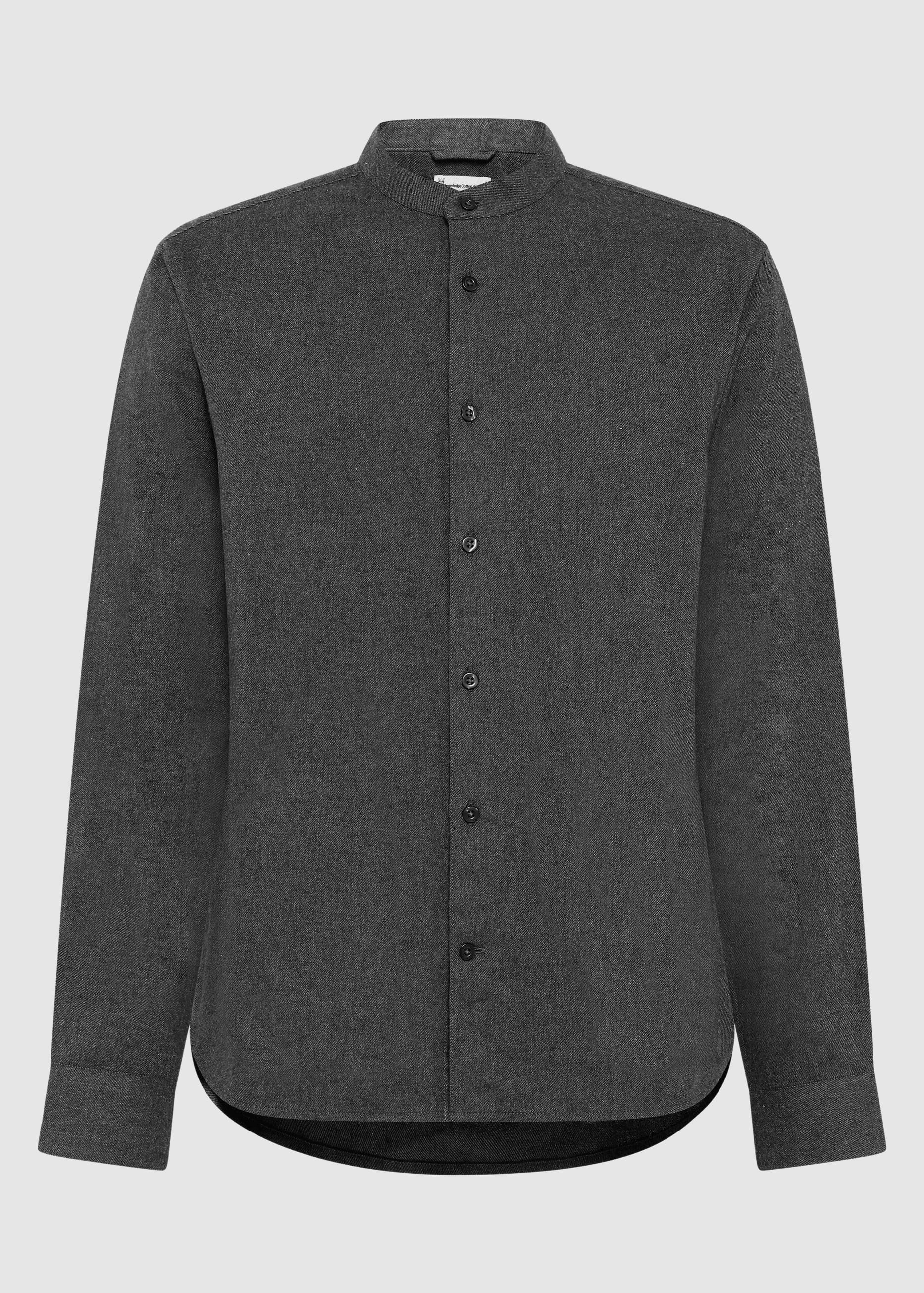 knowledge-cotton-apparel-arch-regular-flannel-shirt-dark-grey-melange-1.jpeg Arch Regular Flannel Shirt Dark Grey Melange
