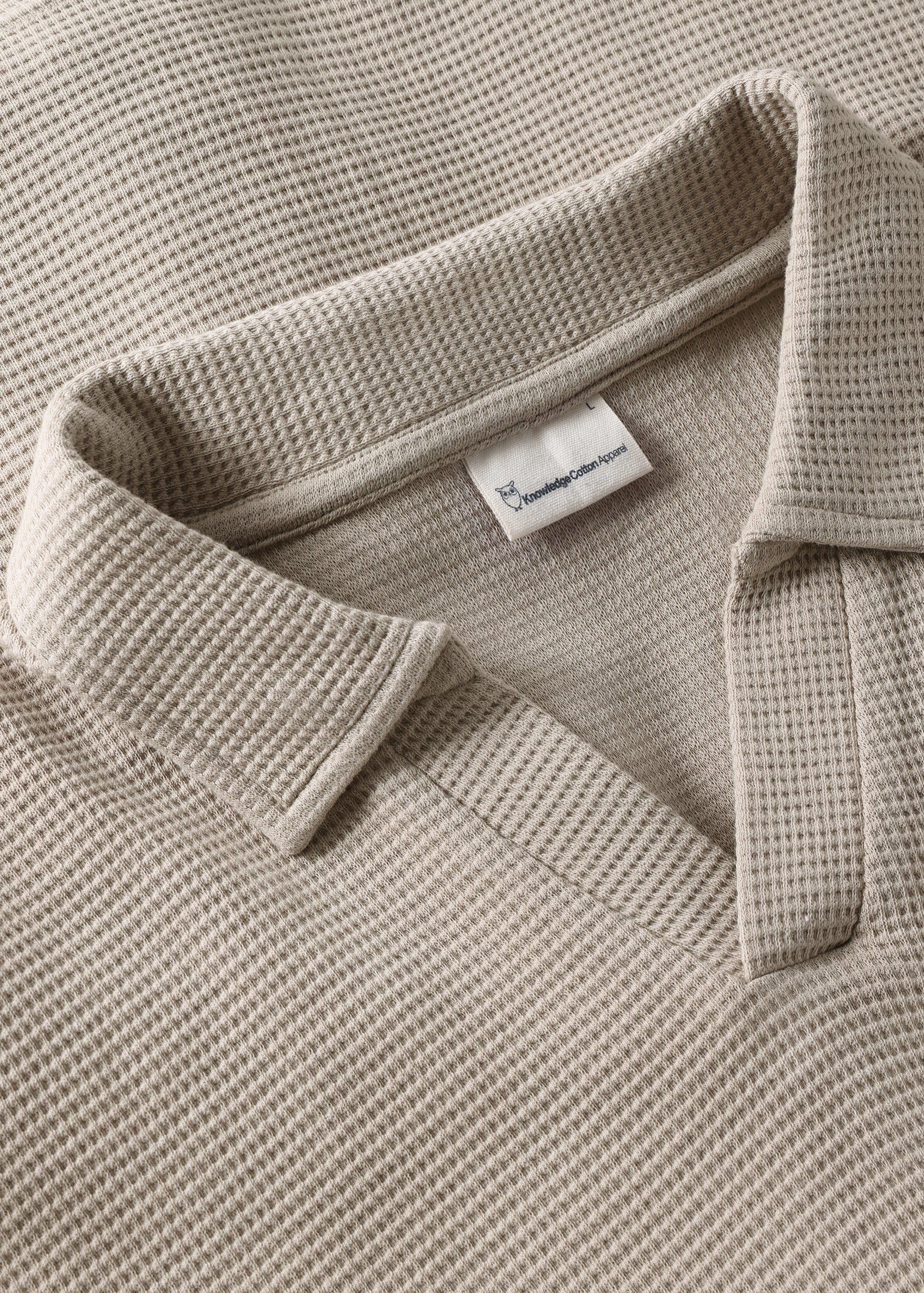 Waffle Polo Light Feather Gray