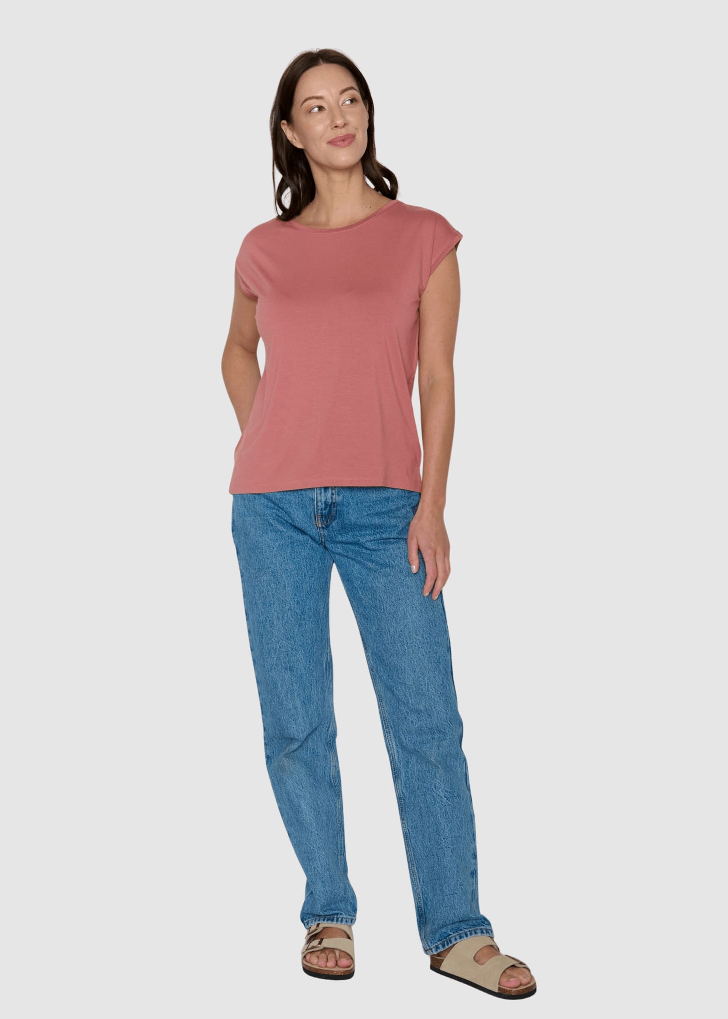 Basic Timid Shirts Dark Rose
