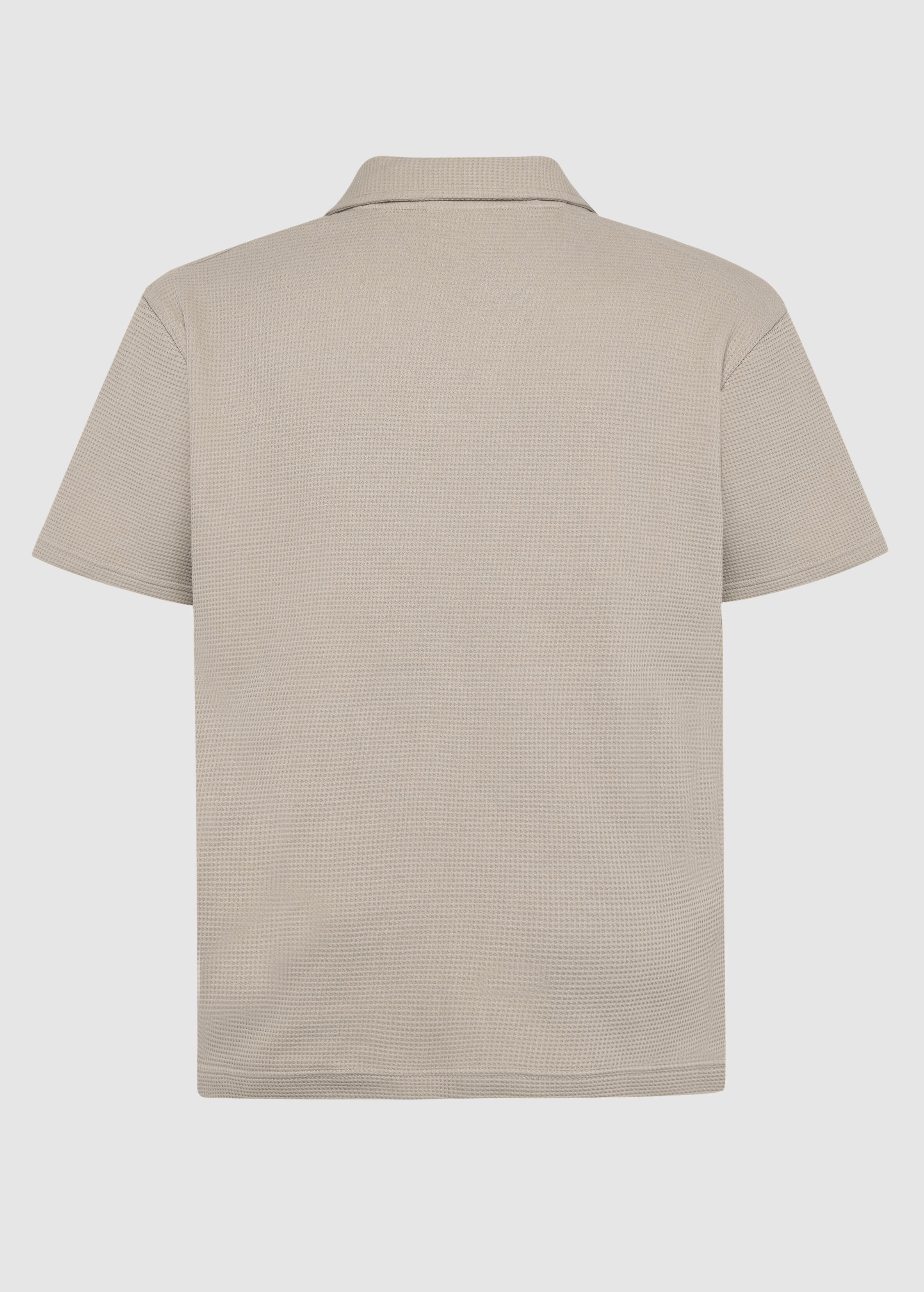 Waffle Polo Light Feather Gray