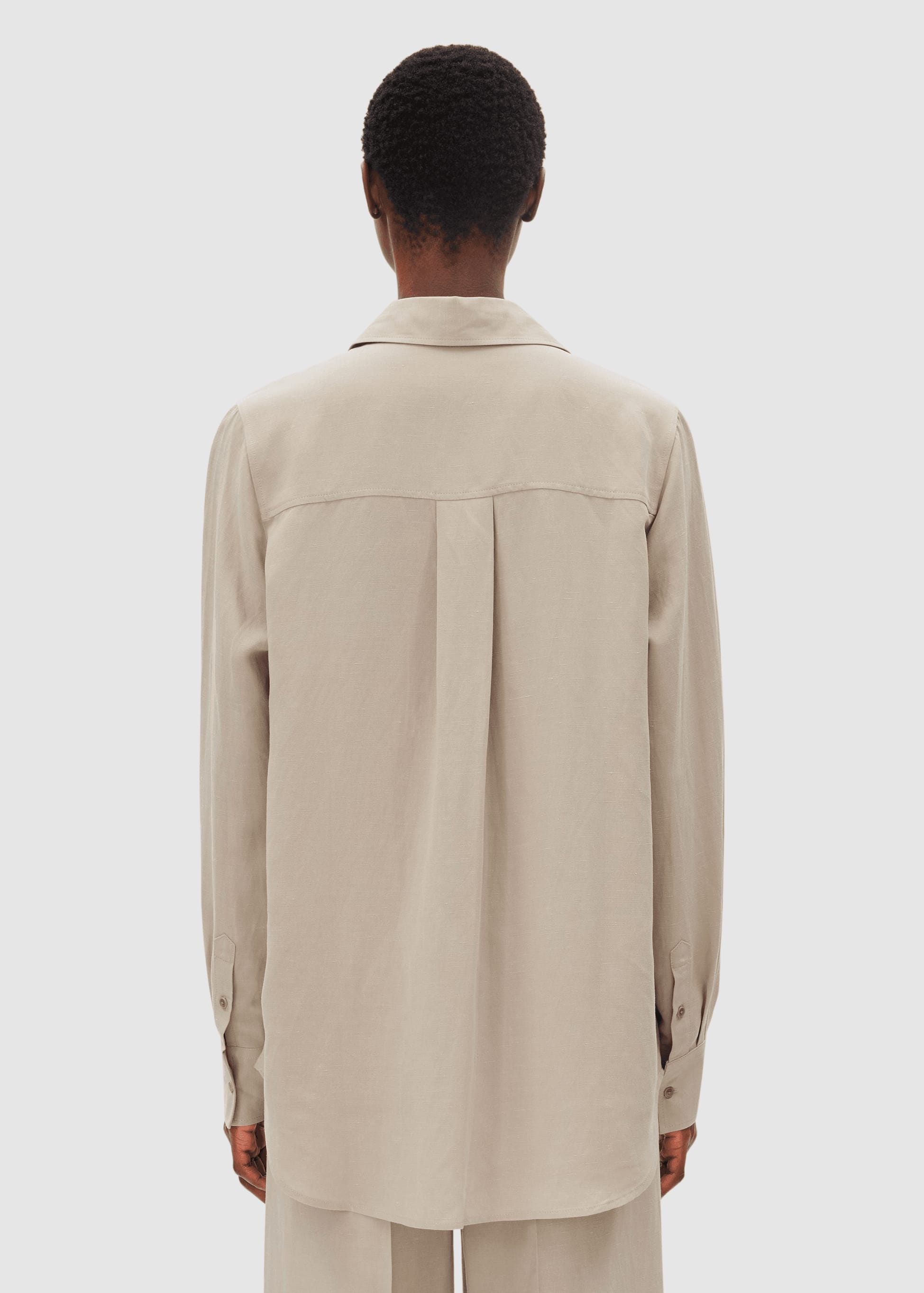 Linen Blend Shirt Blouse Sandstone Linen Blend Shirt Blouse Sandstone