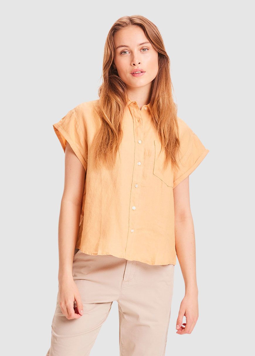Aster Fold Up Short Sleeve Linen Shirt Aster Fold Up Short Sleeve Linen Shirt
