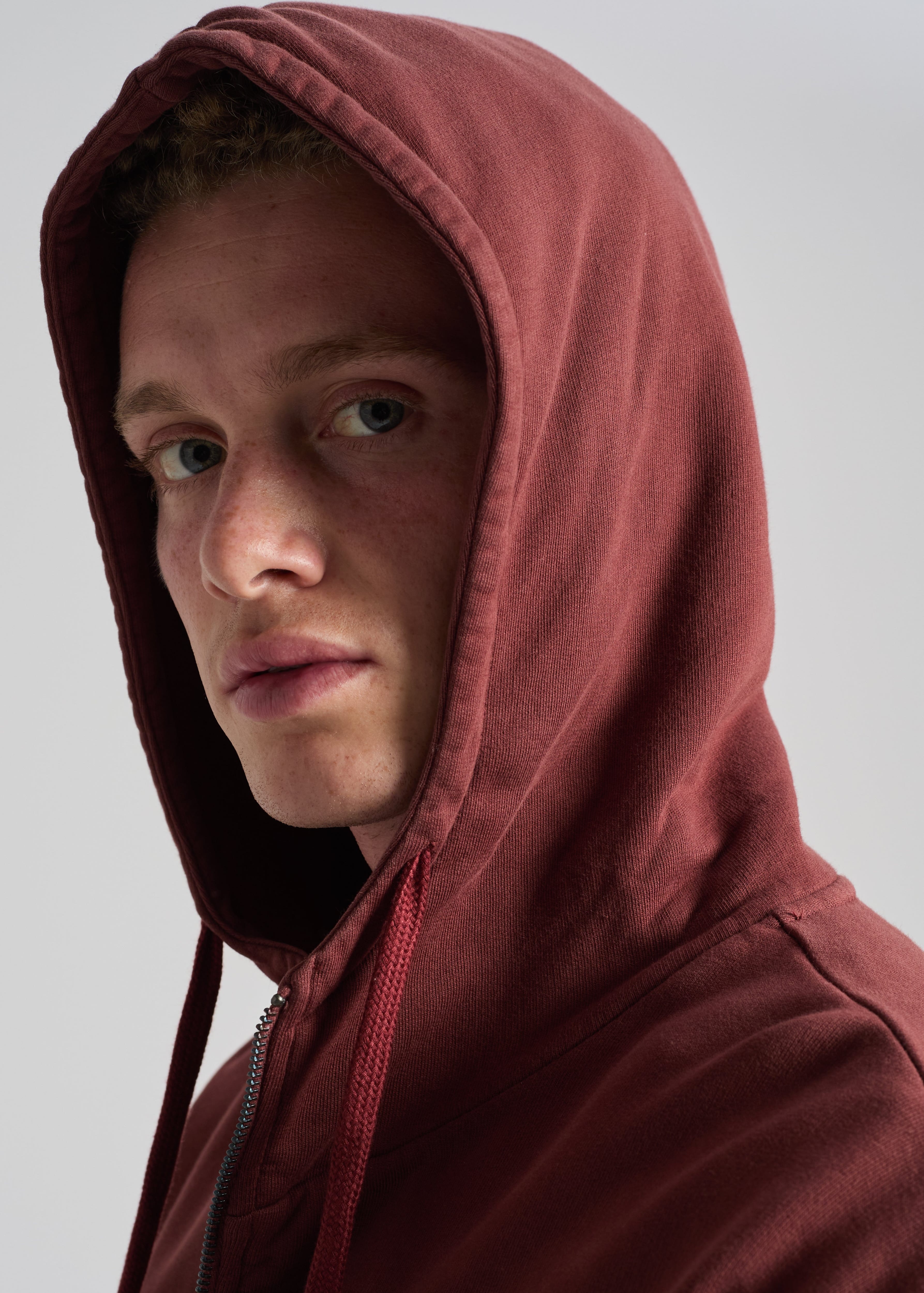 Essential Zip Hoodie Andorra Brown Grey
