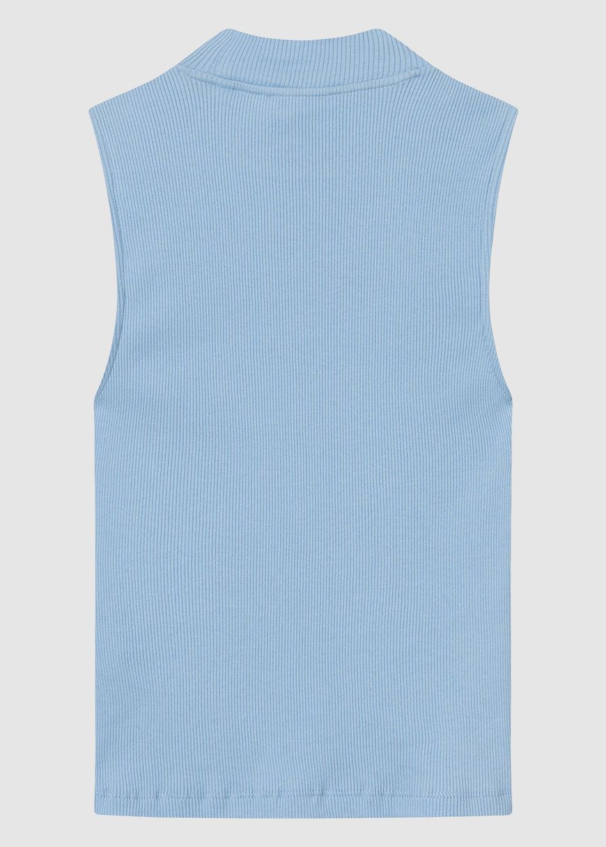 High Neck Rib Top