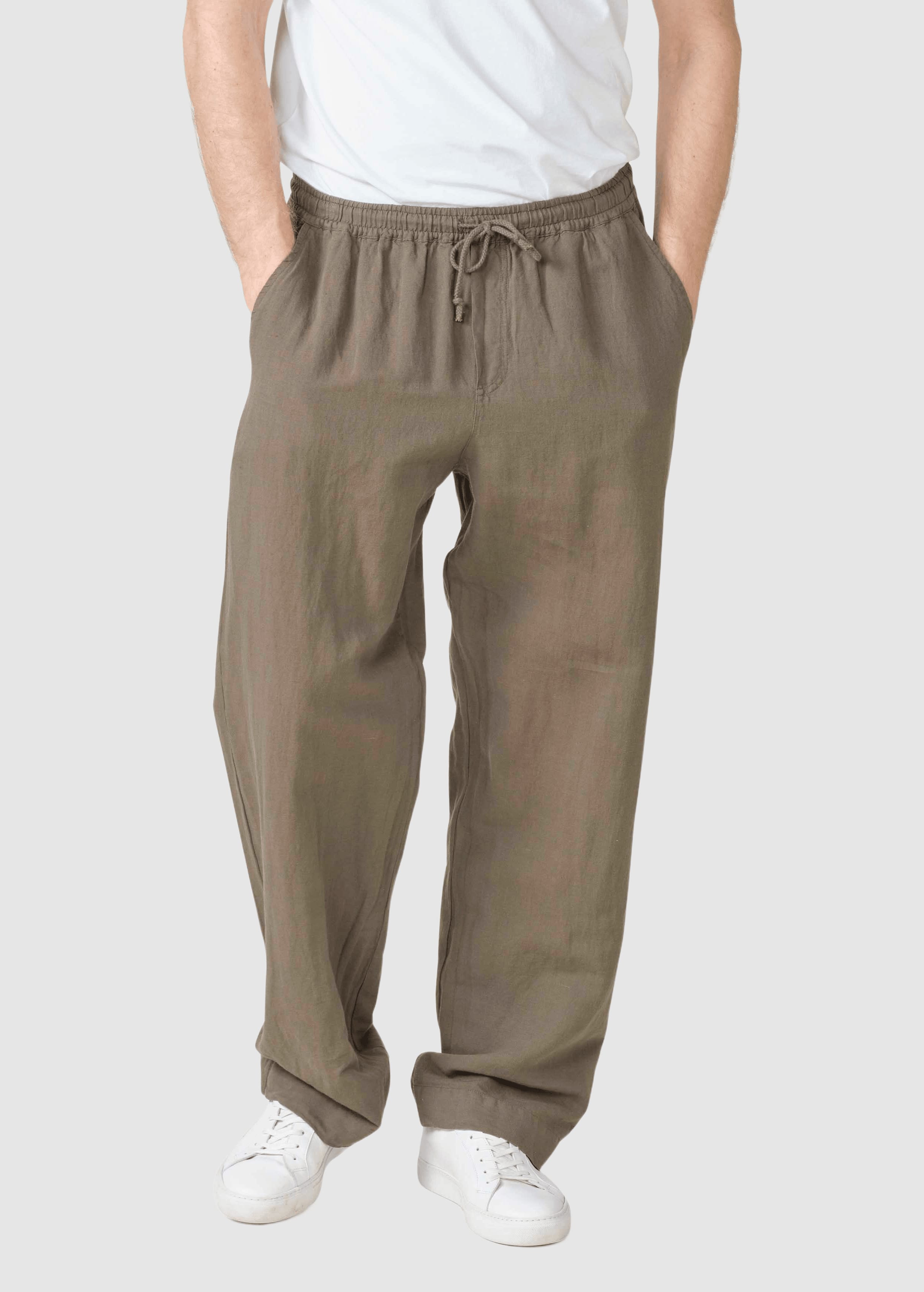 Jens Linen Pants Ocs Taupe