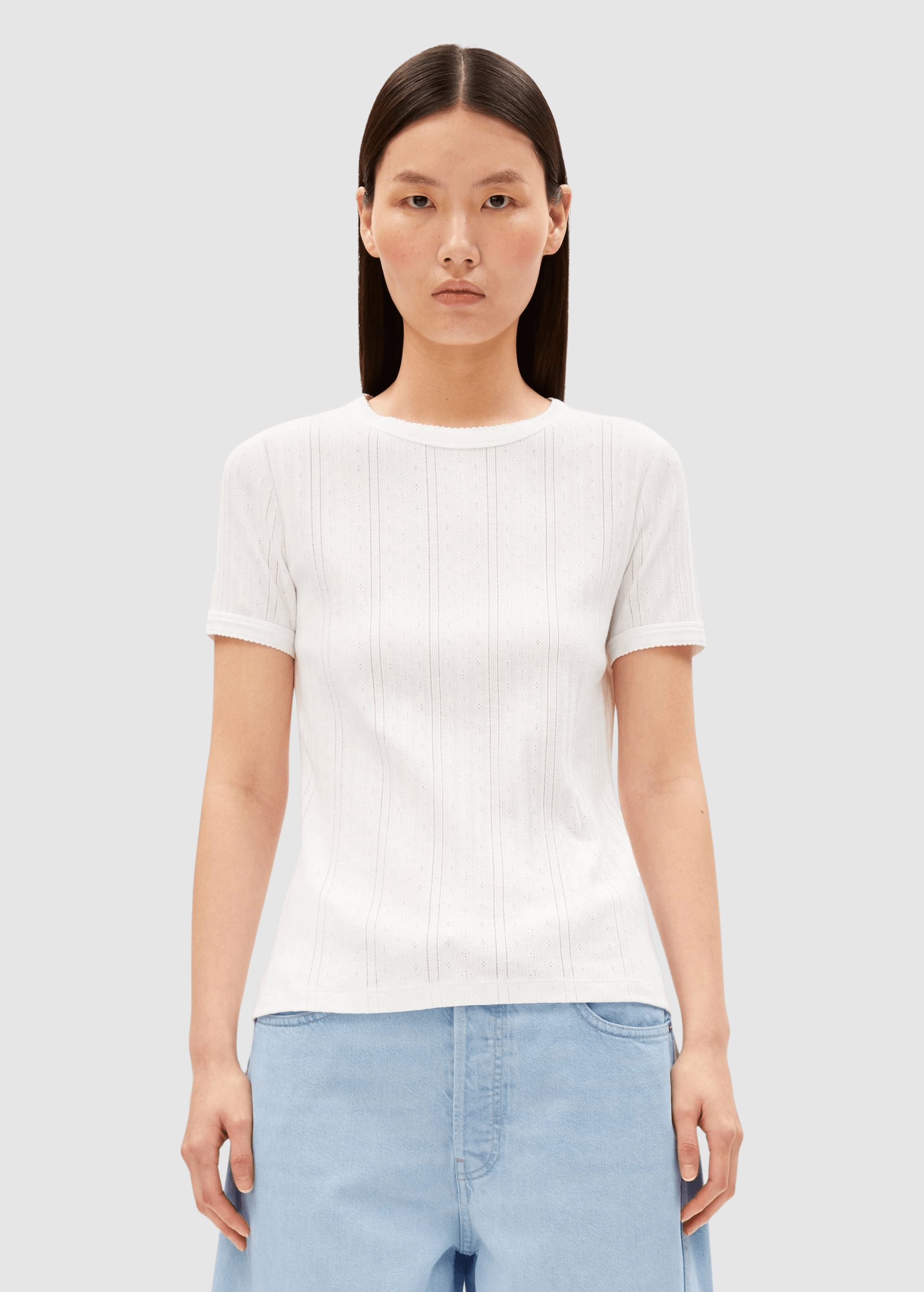 Pointelle T-Shirt White