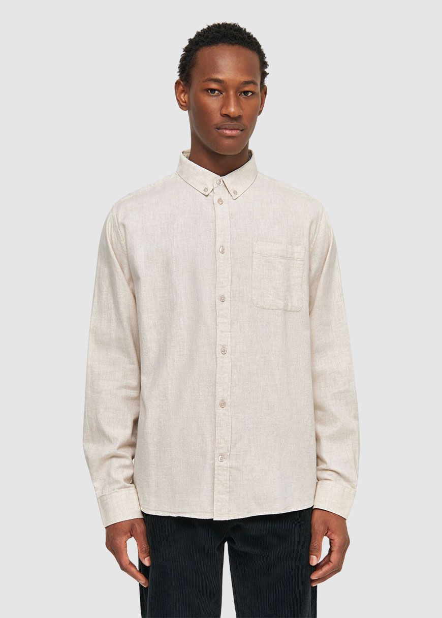 Regular Fit Melangé Flannel Shirt