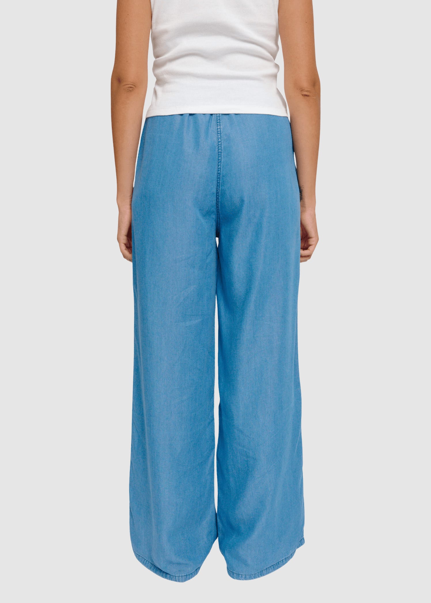 Drawstring Tencel Pants Dark Blue Wash Drawstring Tencel Pants Dark Blue Wash