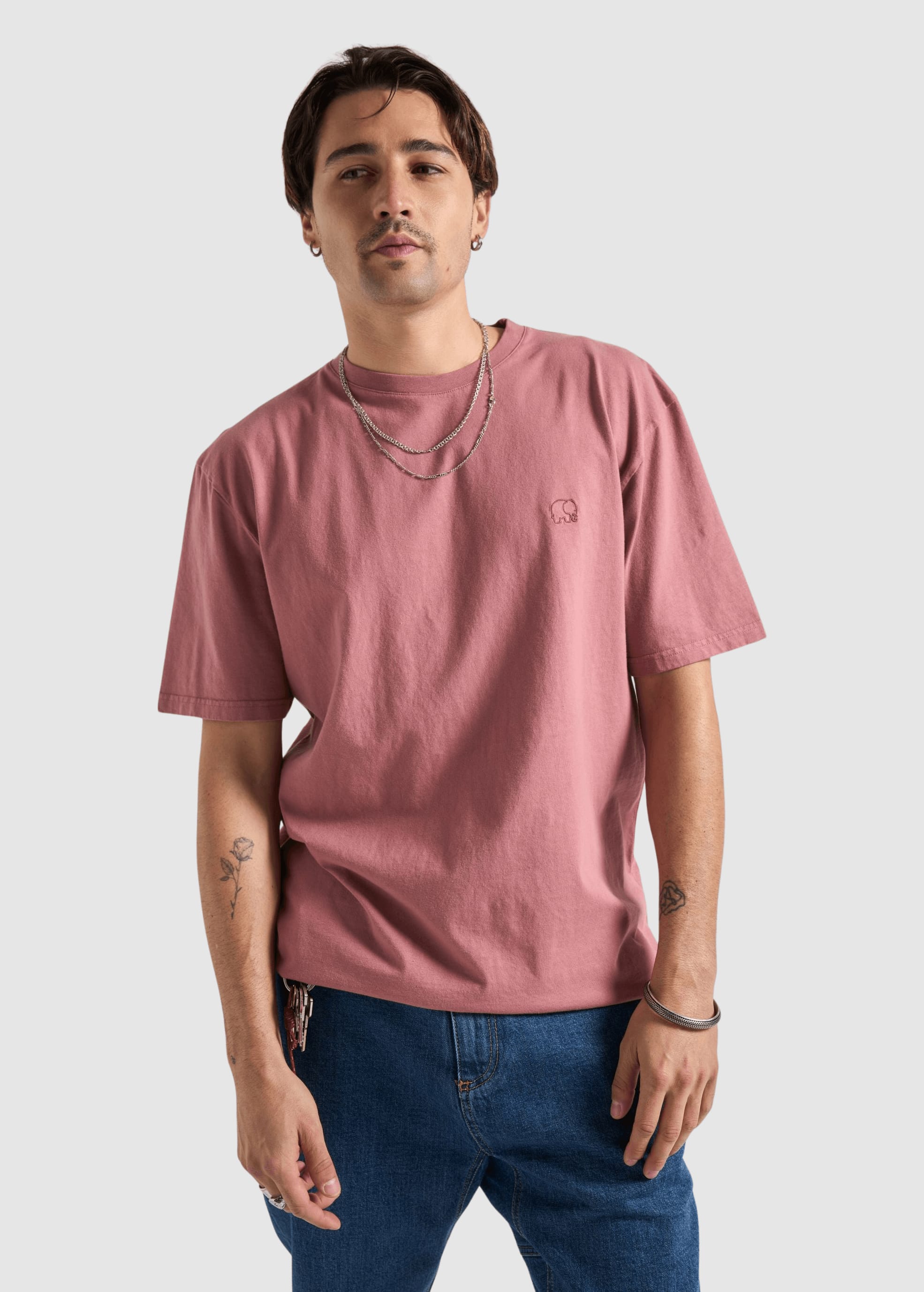 Essential Sunwashed T-Shirt Deco Rose Red Essential Sunwashed T-Shirt Deco Rose Red
