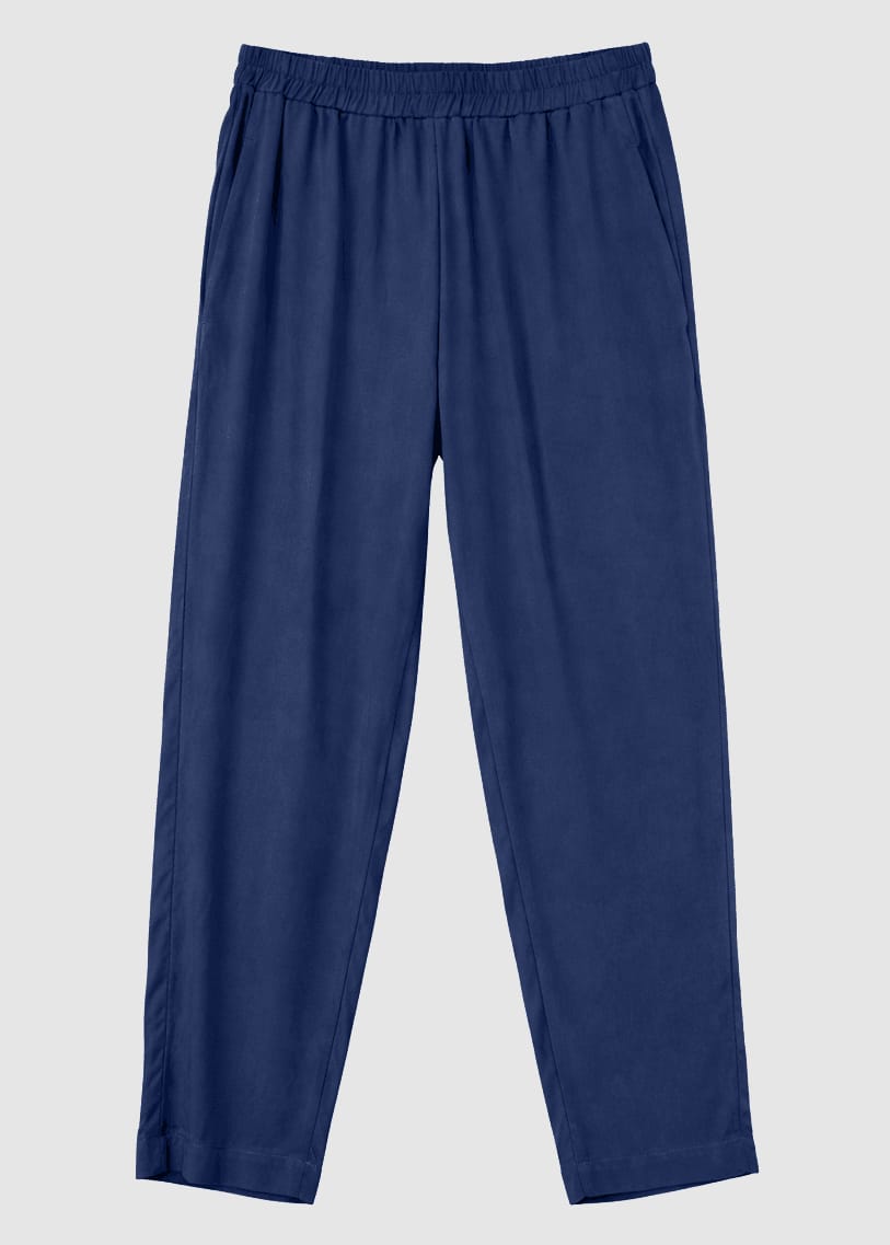 Straight Leg Viscose Pants Indigo Straight Leg Viscose Pants Indigo