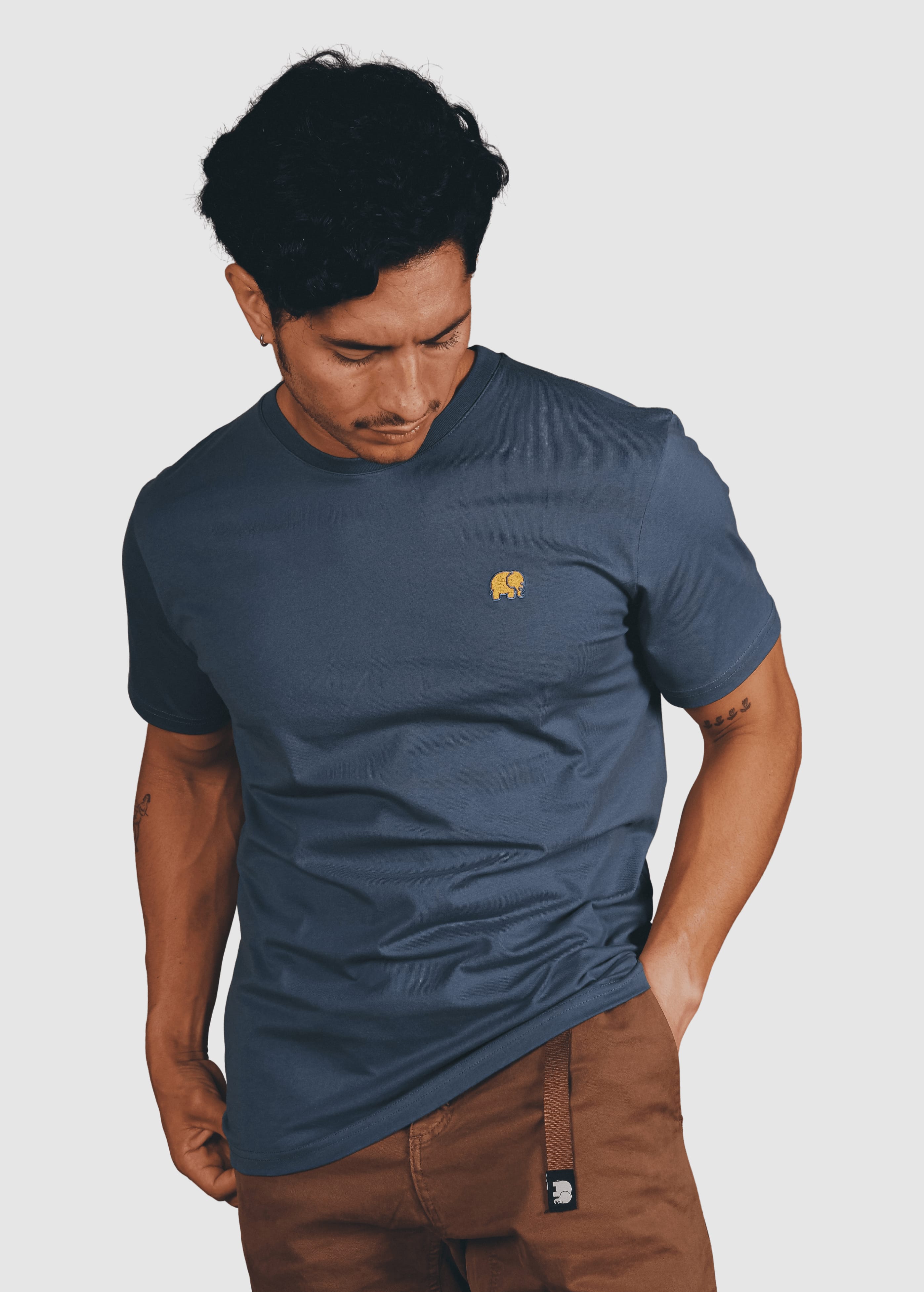 Organic Essential T-Shirt Trendsplant Blue Organic Essential T-Shirt Trendsplant Blue