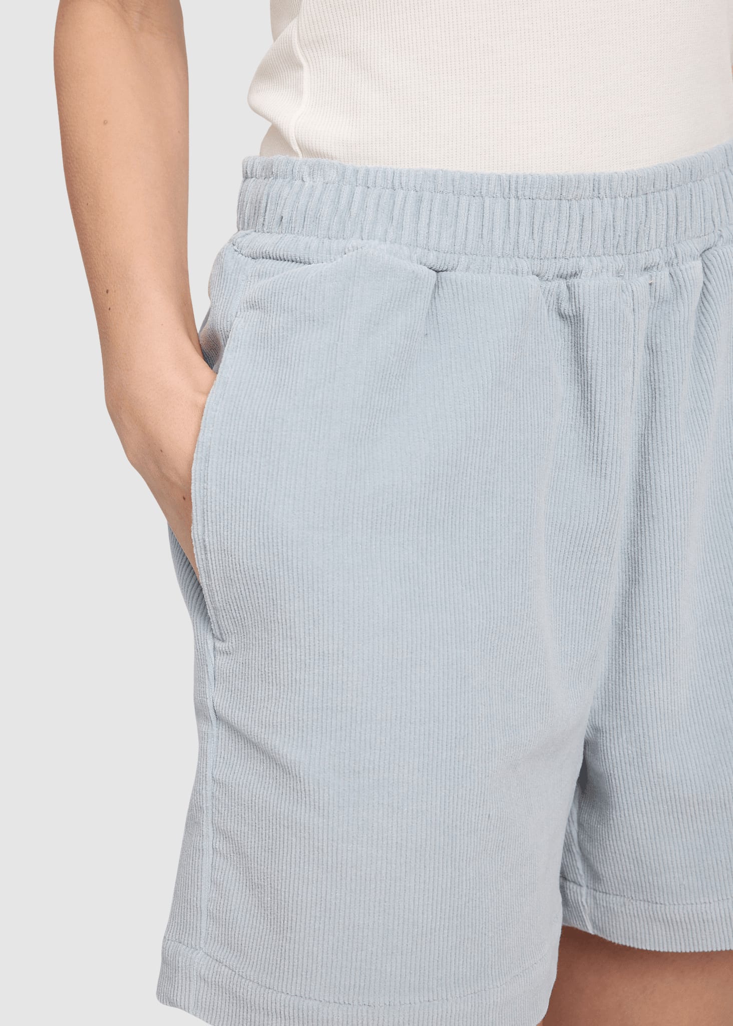 Corduroy Shorts Pearl Blue