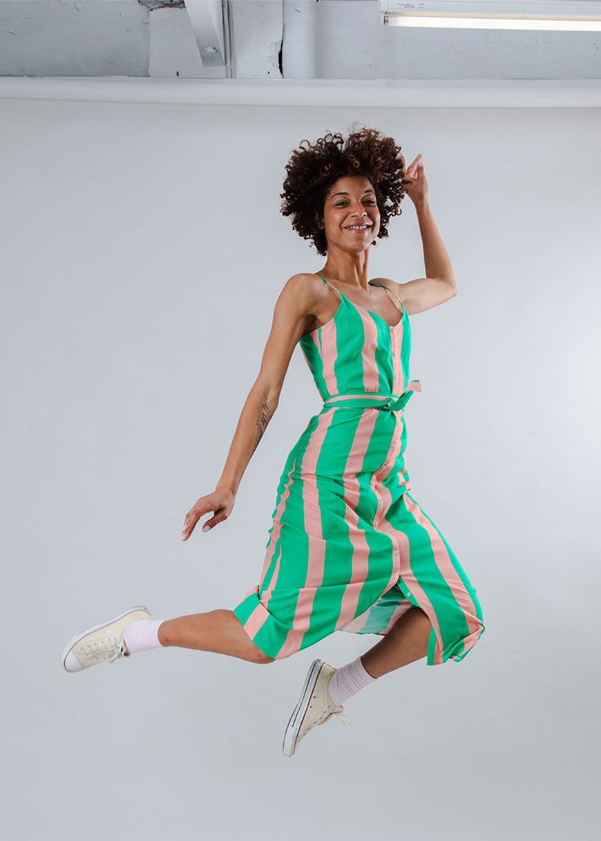 brava_color_block_strap_dress_SS_25_BRA_3787_Green_4_d9eca40d3a Color Block Strap Dress
