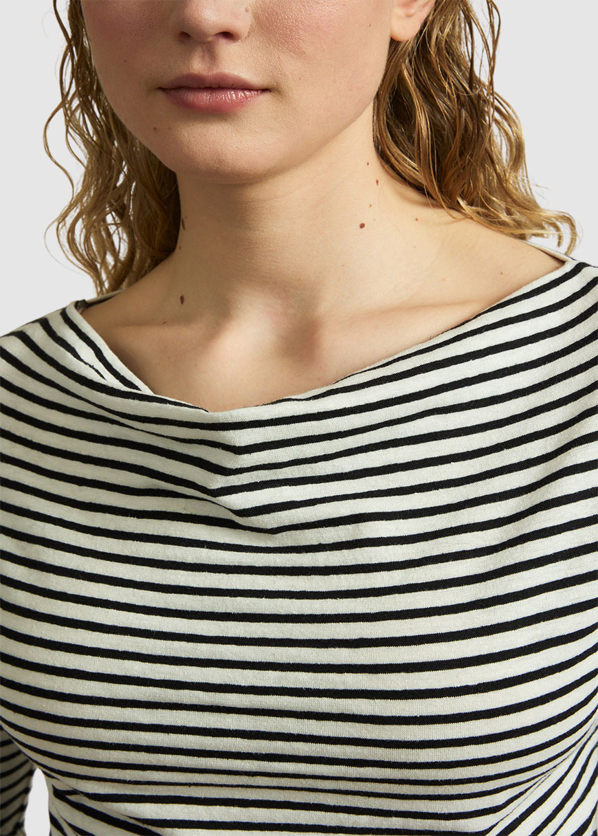 Streifen-Wasserfallshirt Streifen-Wasserfallshirt