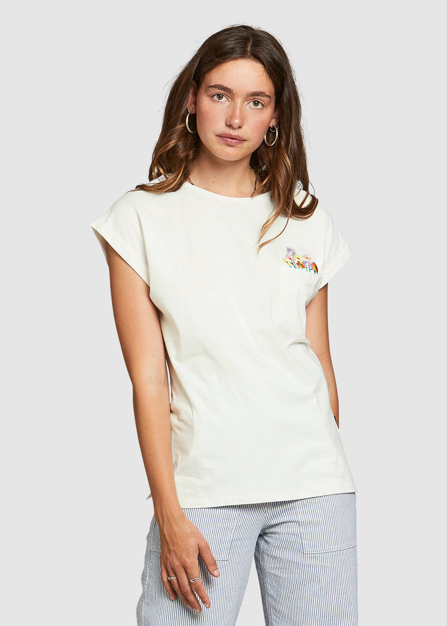 T-Shirt Visby Flower Pocket