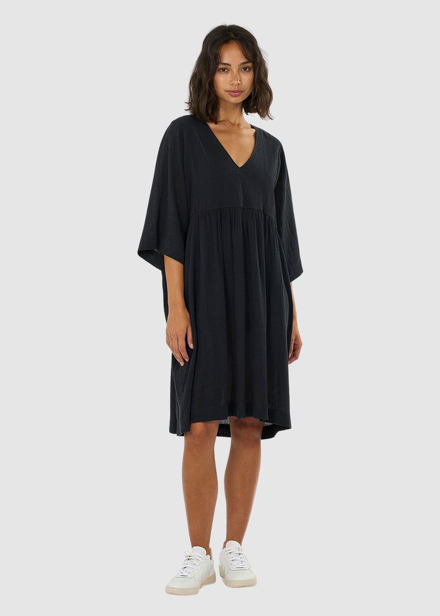 Cotton Crepe A-Shape Dress