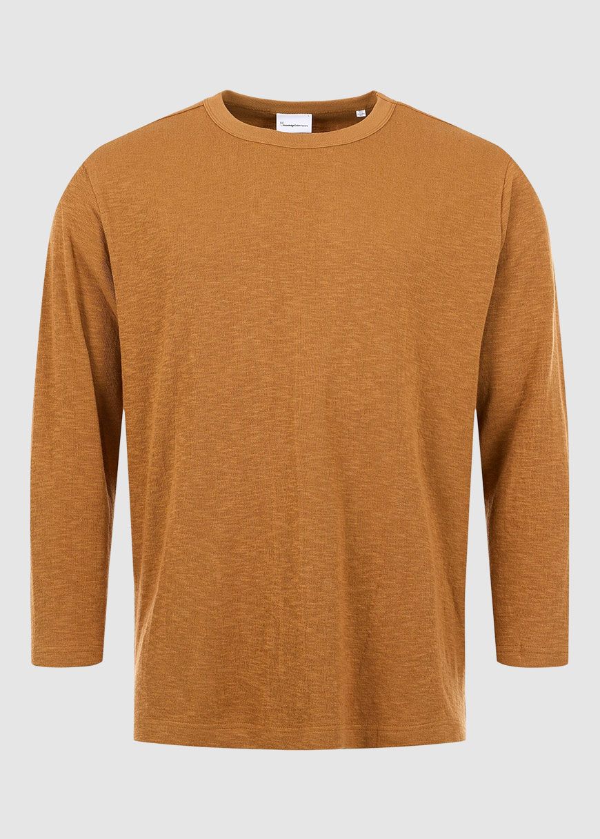 Long Sleeve Cotton Slub Double Layer O-Neck T-Shirt Long Sleeve Cotton Slub Double Layer O-Neck T-Shirt