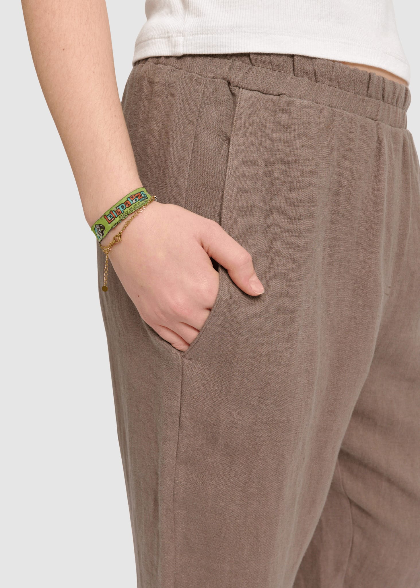 Straight Leg Linen Pants Grey Brown Straight Leg Linen Pants Grey Brown