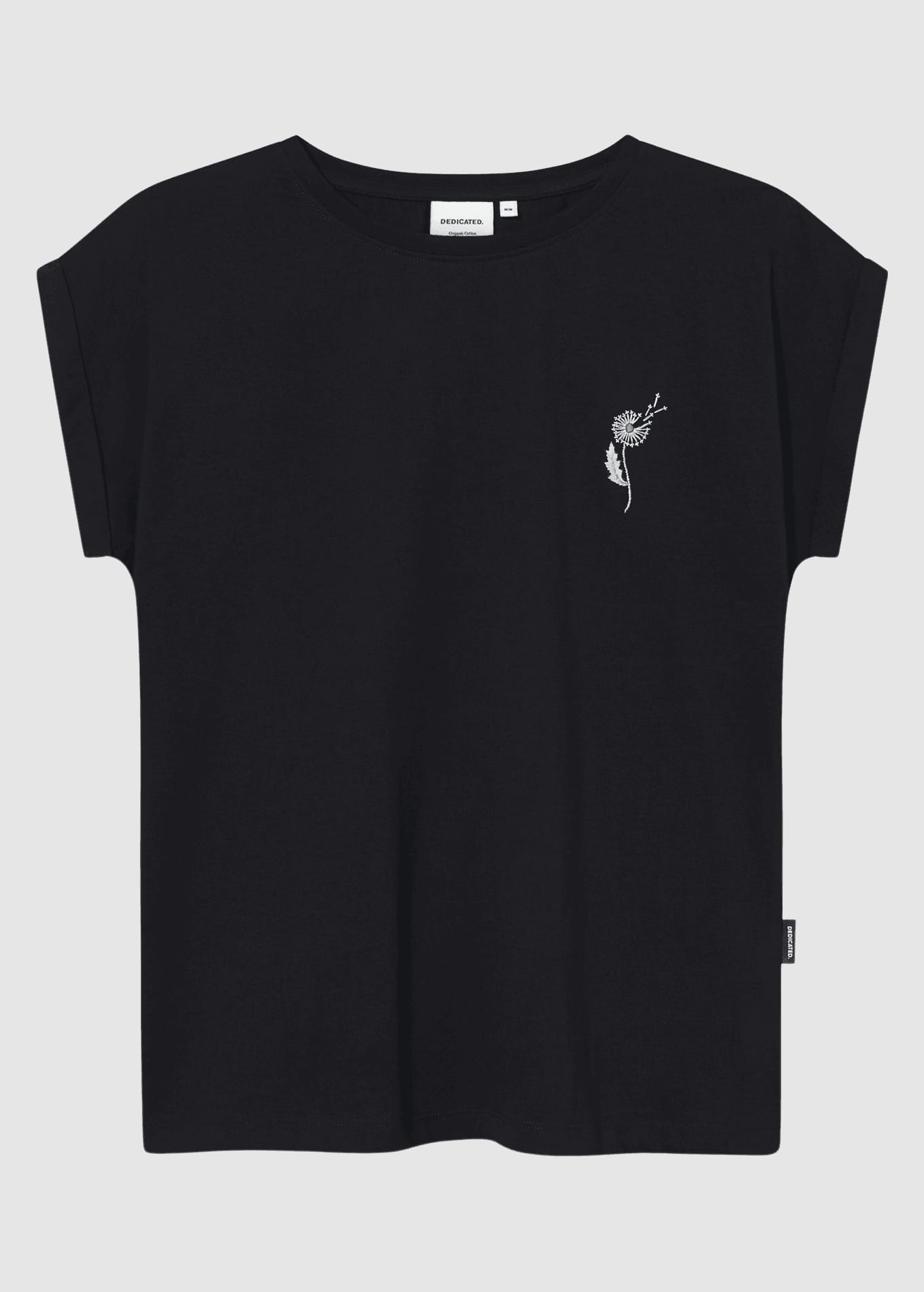 T-Shirt Visby Dandelion Emb Black T-Shirt Visby Dandelion Emb Black