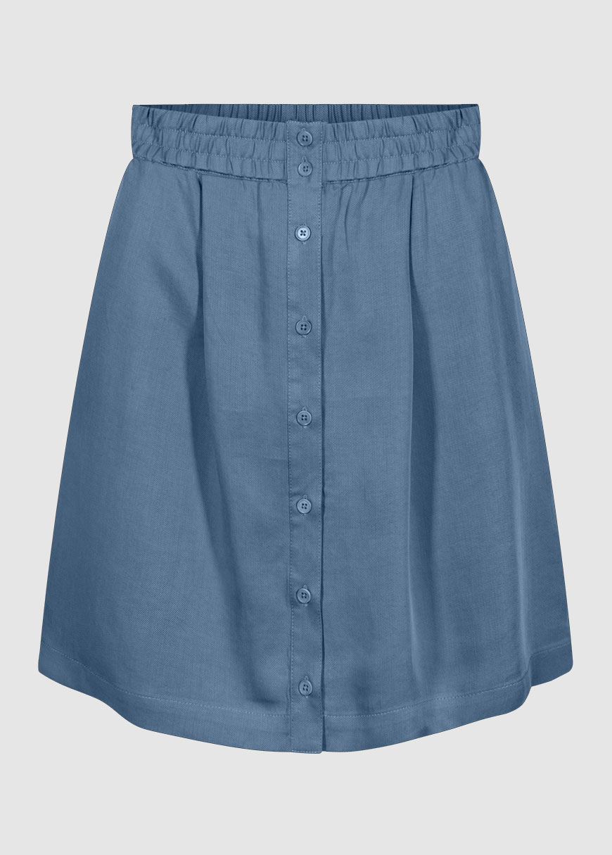 Light-Breeze Buttoned Lyocell Skirt