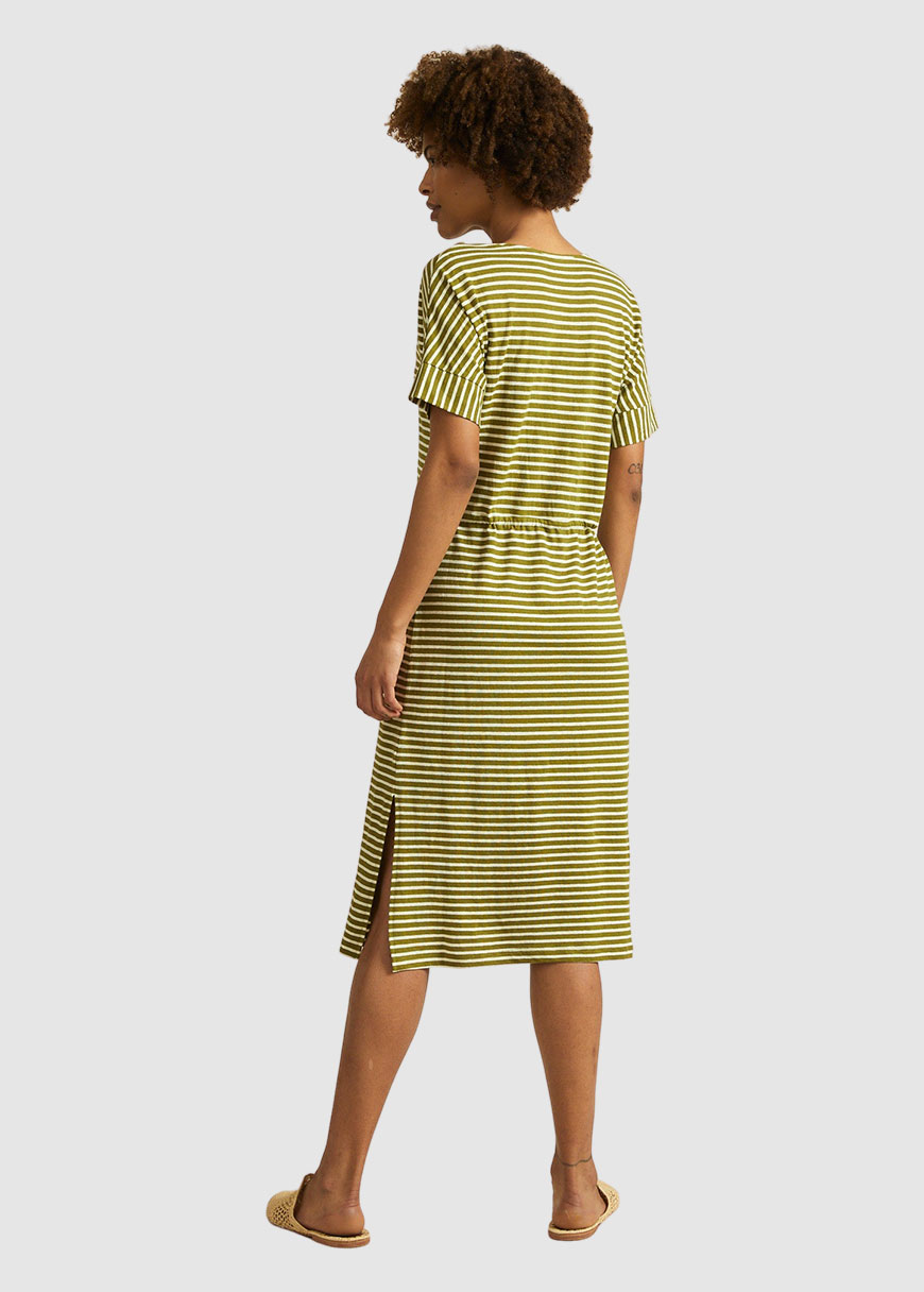 Streifenkleid mit V-Ausschnitt Streifenkleid mit V-Ausschnitt