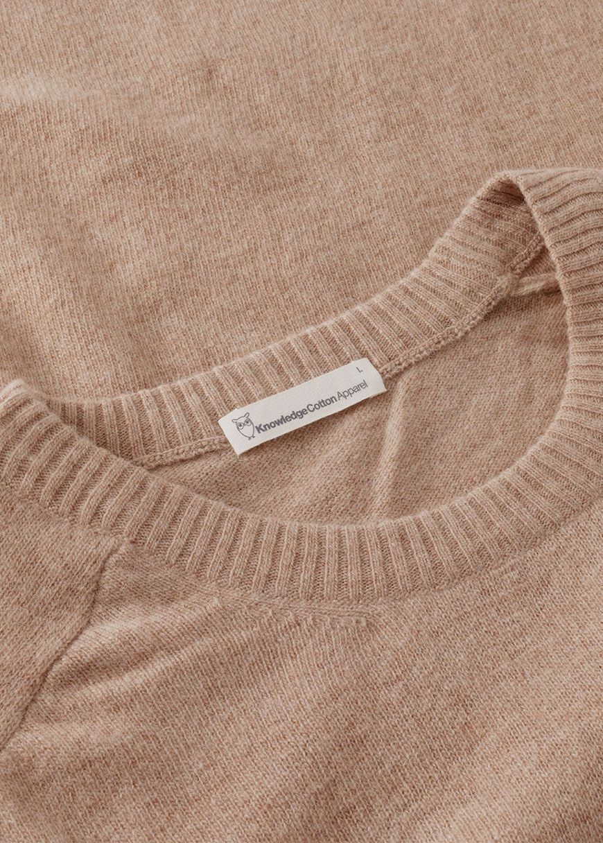 knowledge_cotton_apparel_lambswool_crew_neck_AW_25_KCA_80624_1336_Kelp_Melange_7_1baed8c02a Lambswool Crew Neck