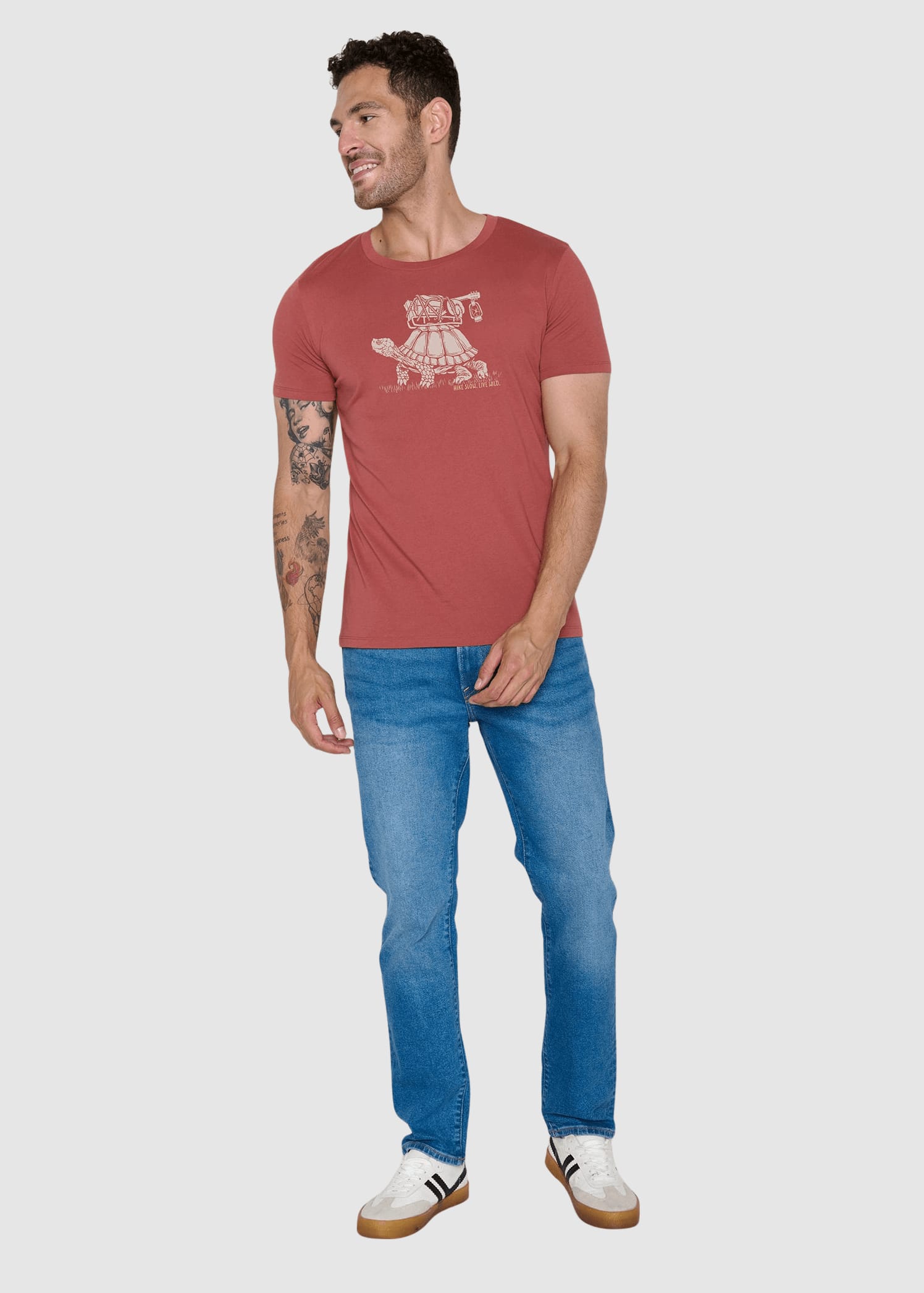 Turtle Walk Guide T-Shirt Sunset Red Turtle Walk Guide T-Shirt Sunset Red
