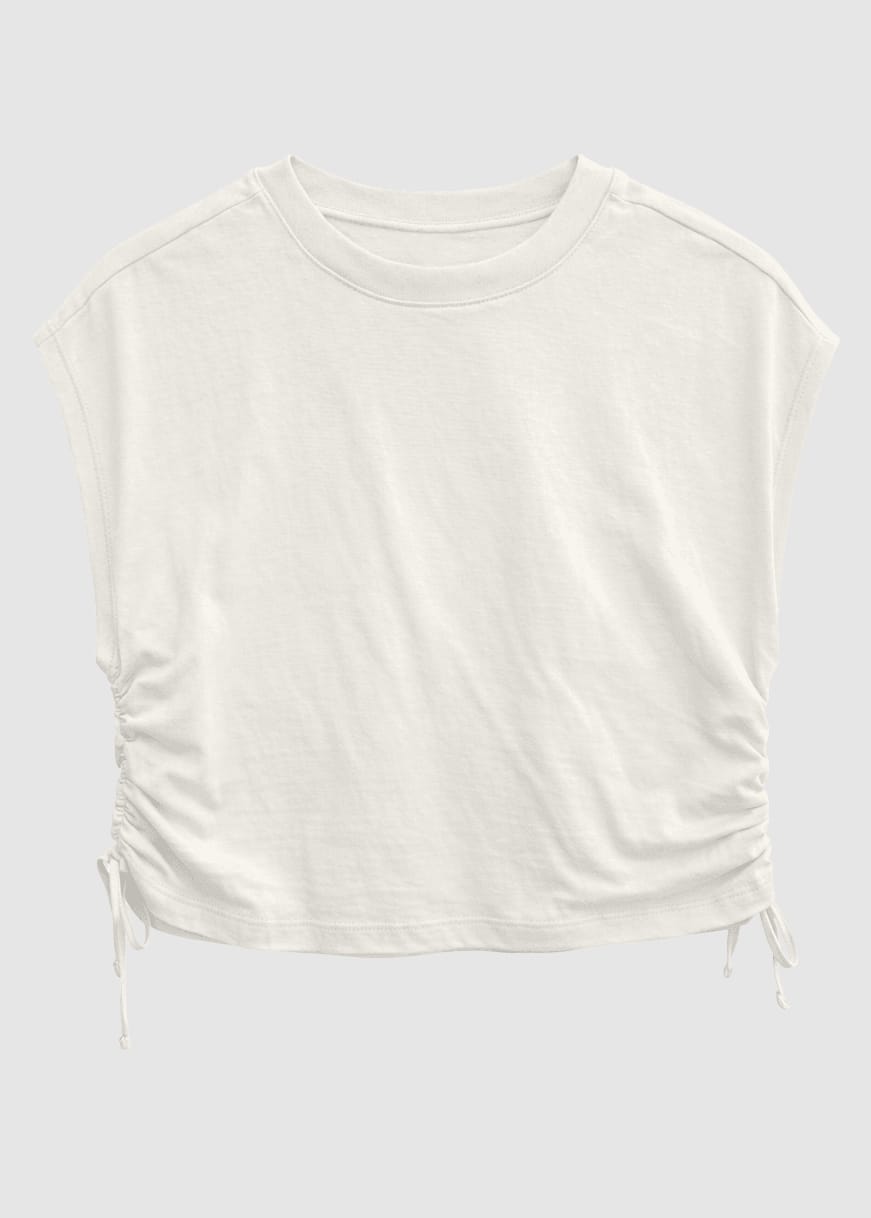 Tie Detail T-Shirt Offwhite