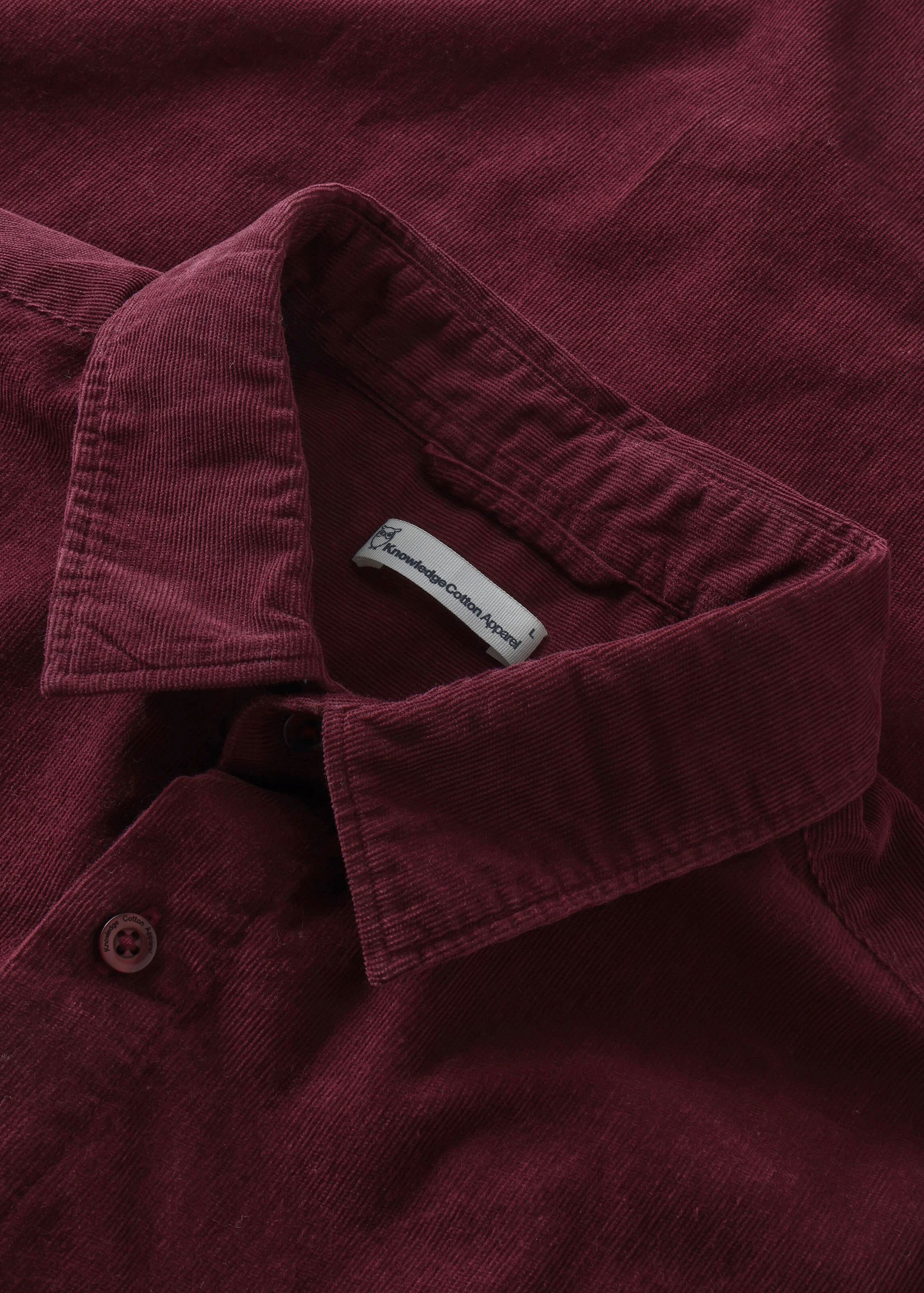 Dune Regular Corduroy Shirt Burgundy