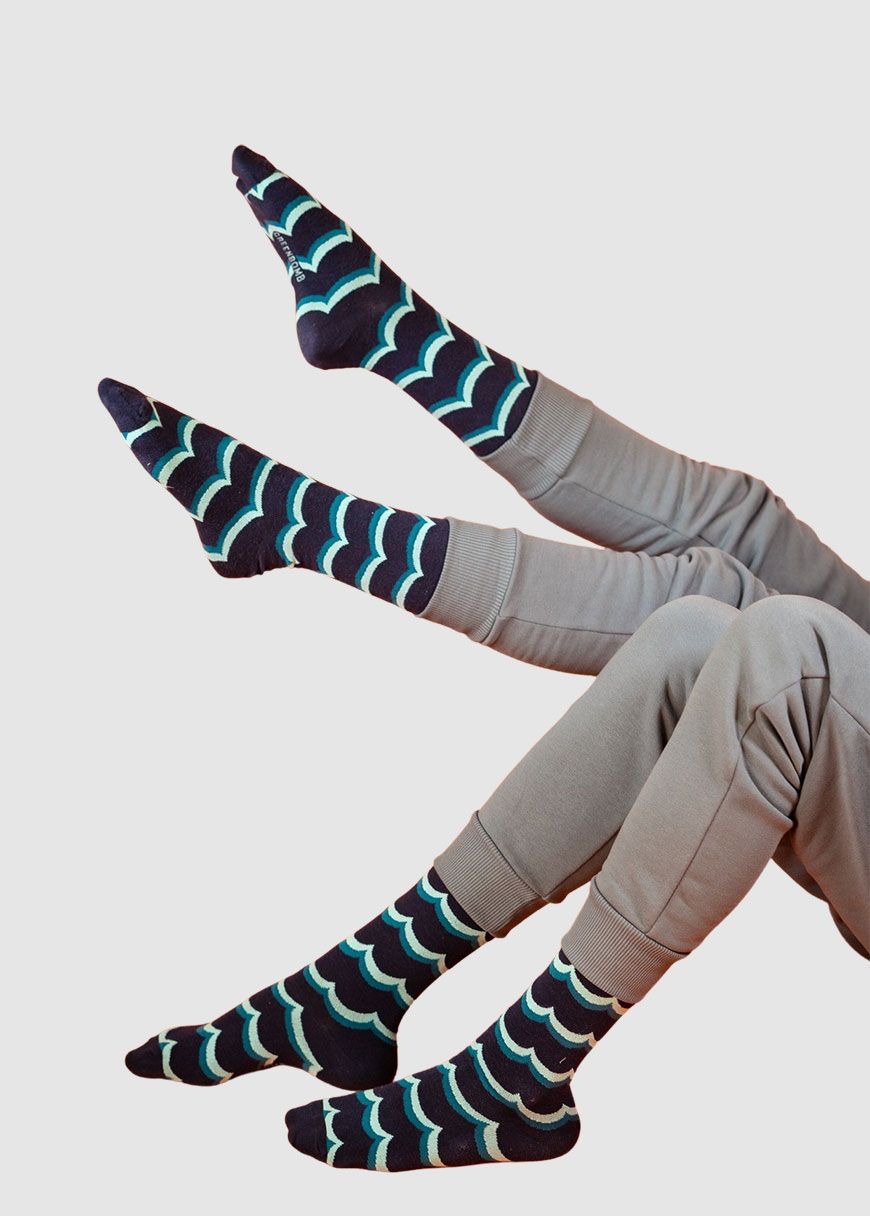 Abstract Water Waves Socks Abstract Water Waves Socks