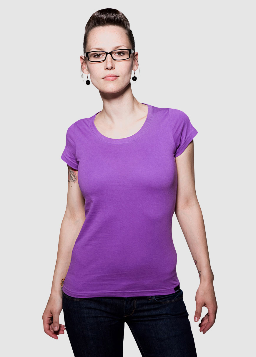 T-Shirt Rundausschnitt Lila