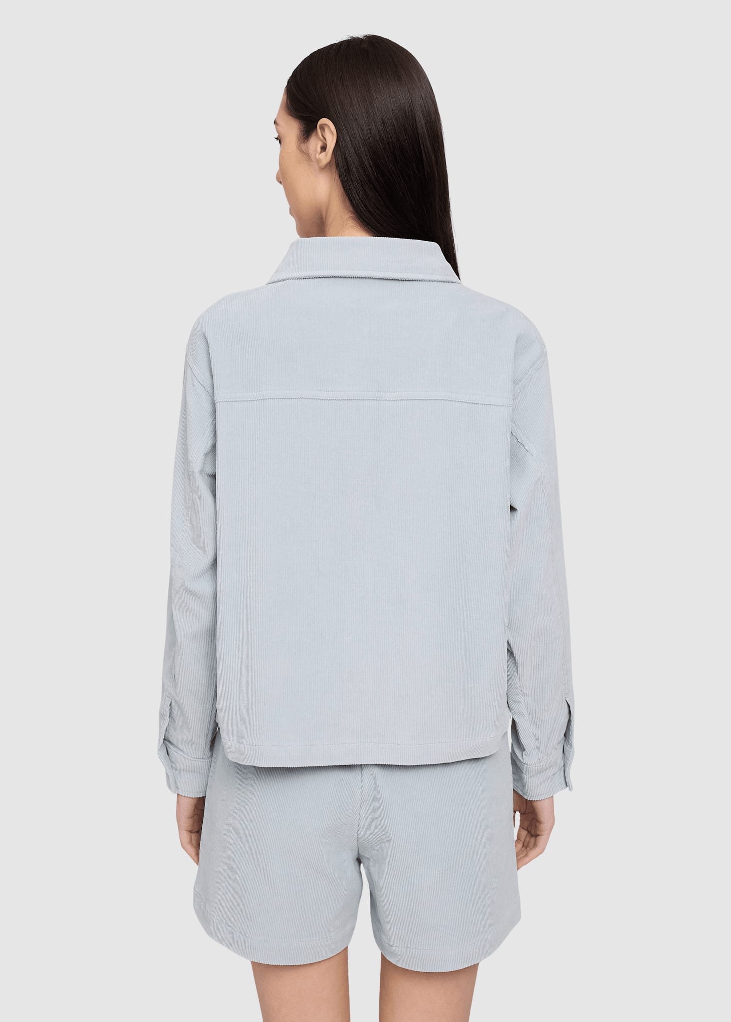 Corduroy Shacket Pearl Blue