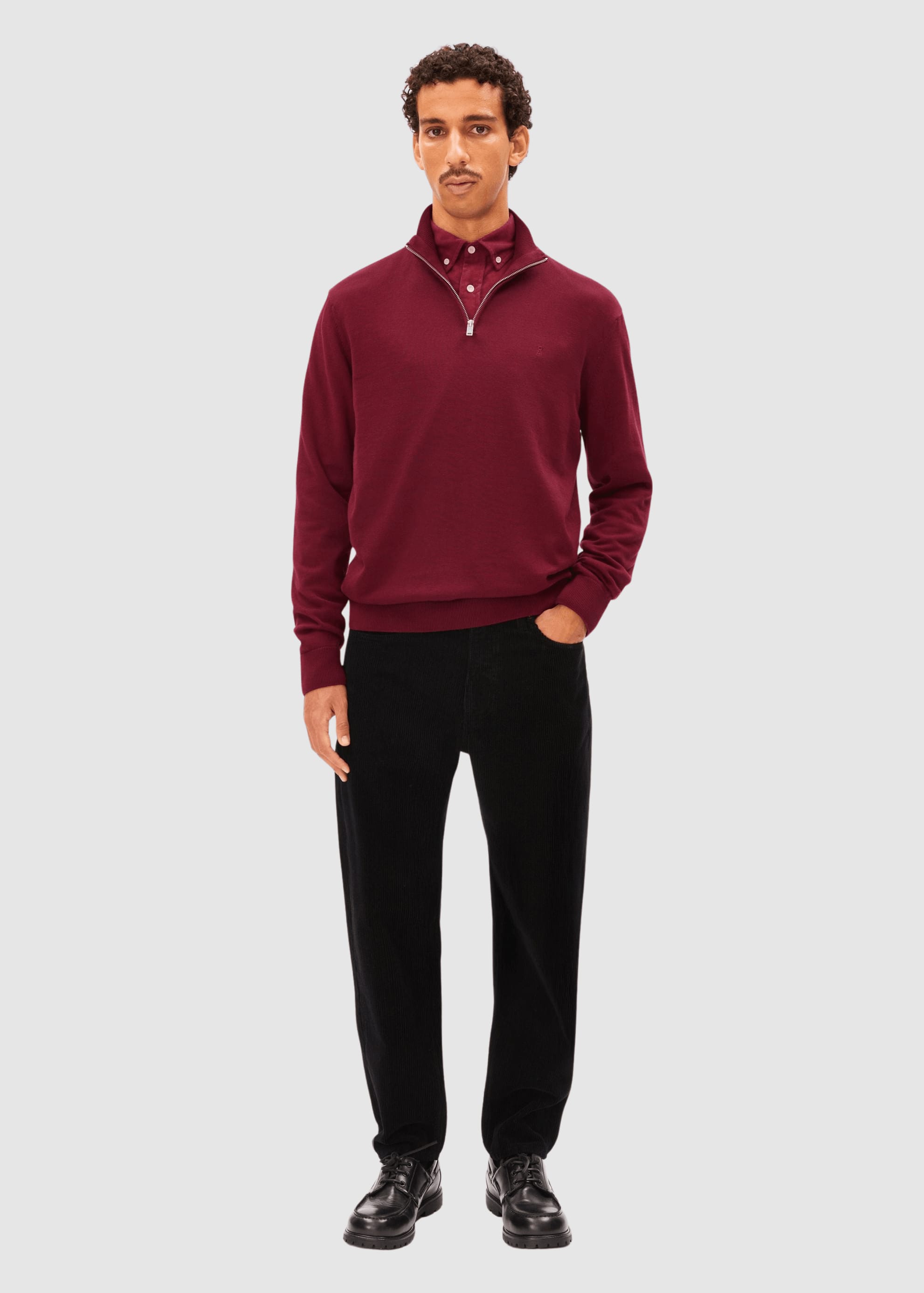 Faabes Knit Sweater Velvet Red