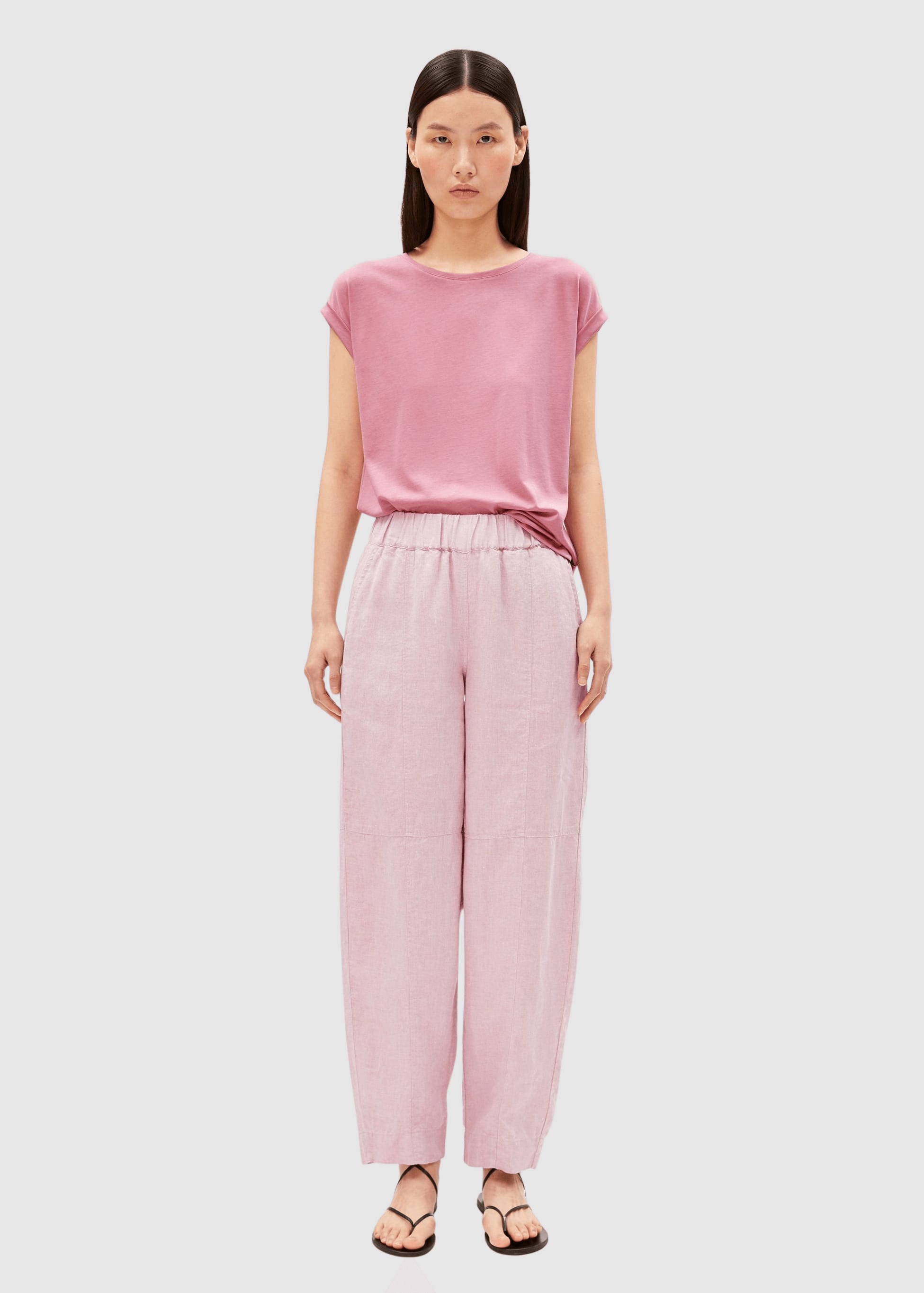 Jilaana T-Shirt Washed Berry Jilaana T-Shirt Washed Berry
