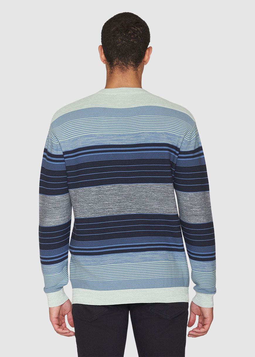 Loose Striped Multicolored Crew Neck Loose Striped Multicolored Crew Neck