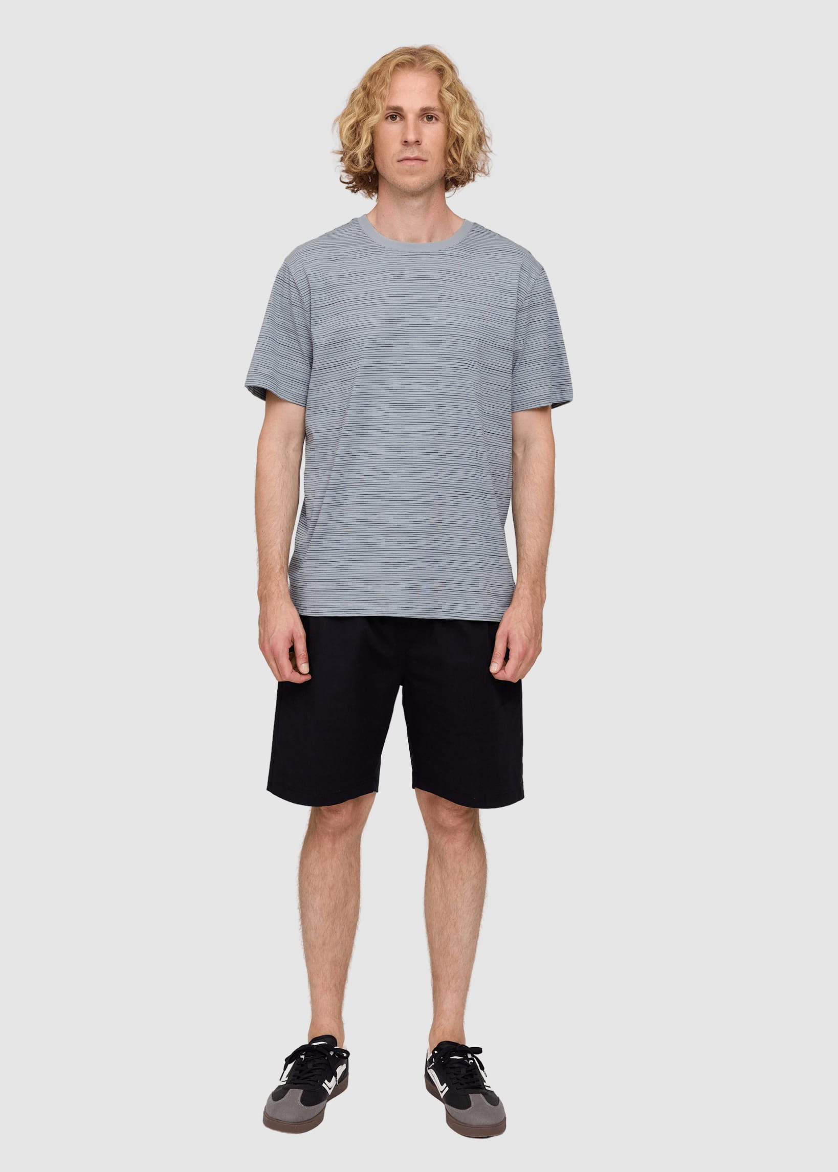 Wobbly Striped T-Shirt Ice Blue/blue Night Wobbly Striped T-Shirt Ice Blue/blue Night