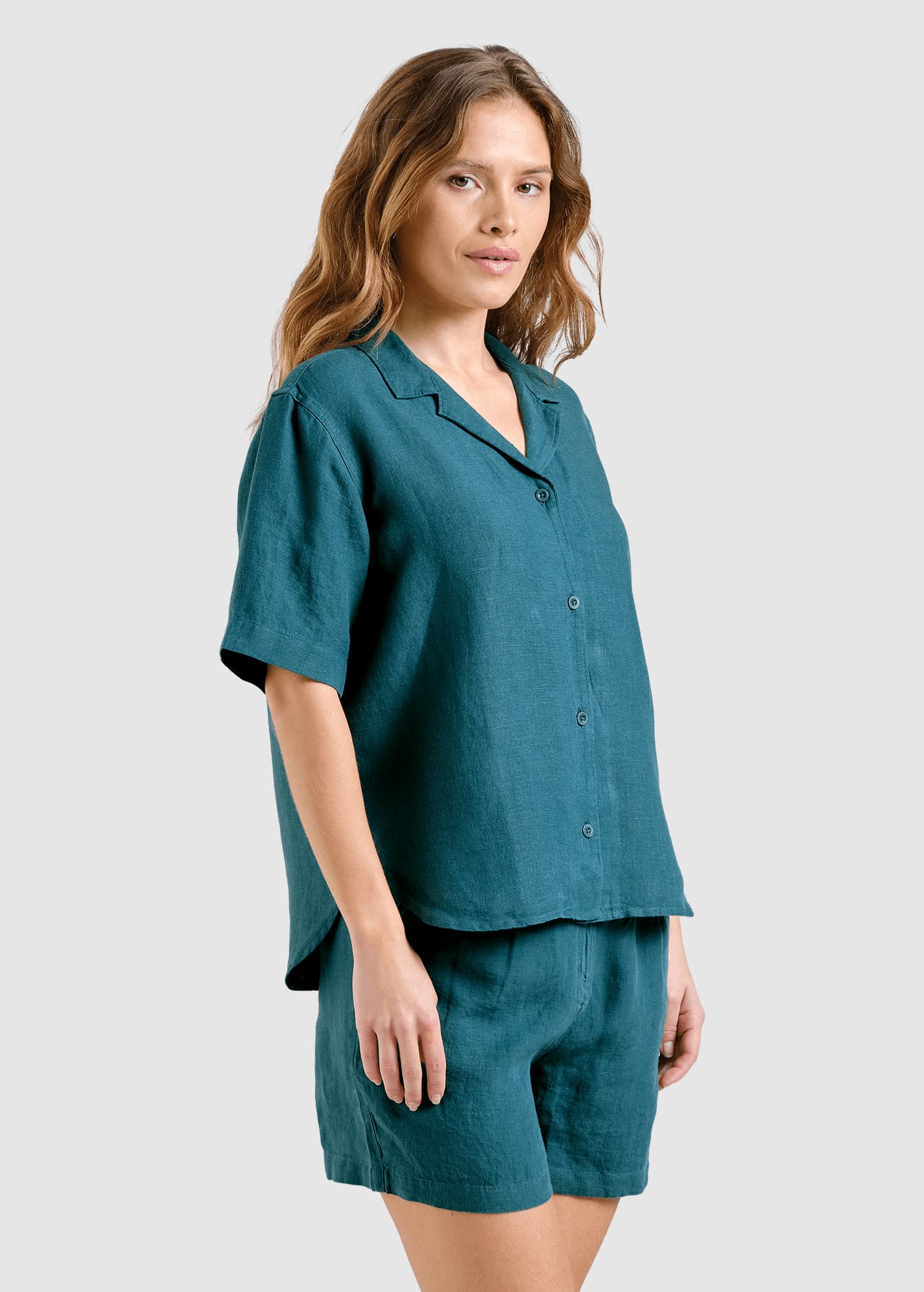 Shirt Torup Linen Mediterranea Green