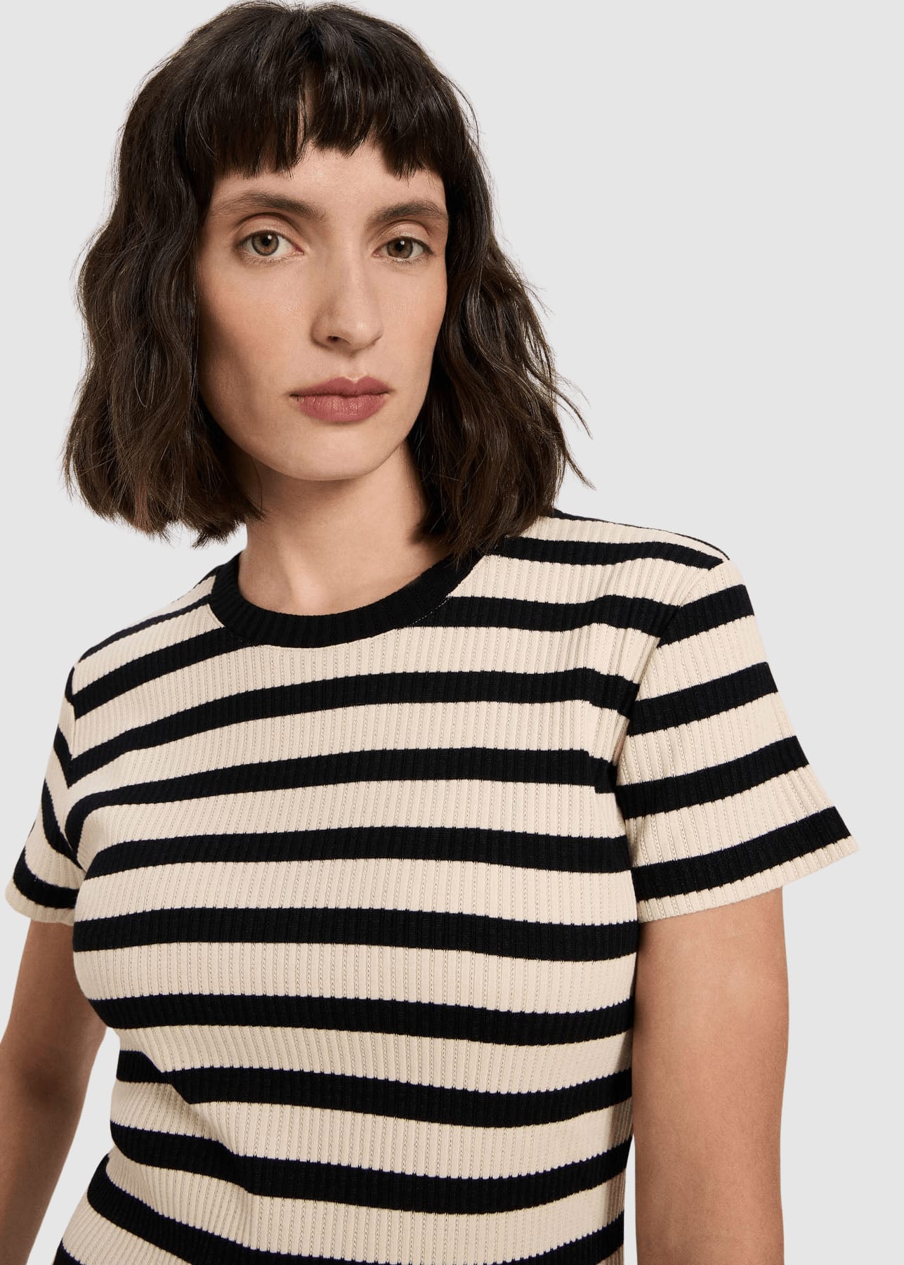 Shirt Mit Streifen Black Creme