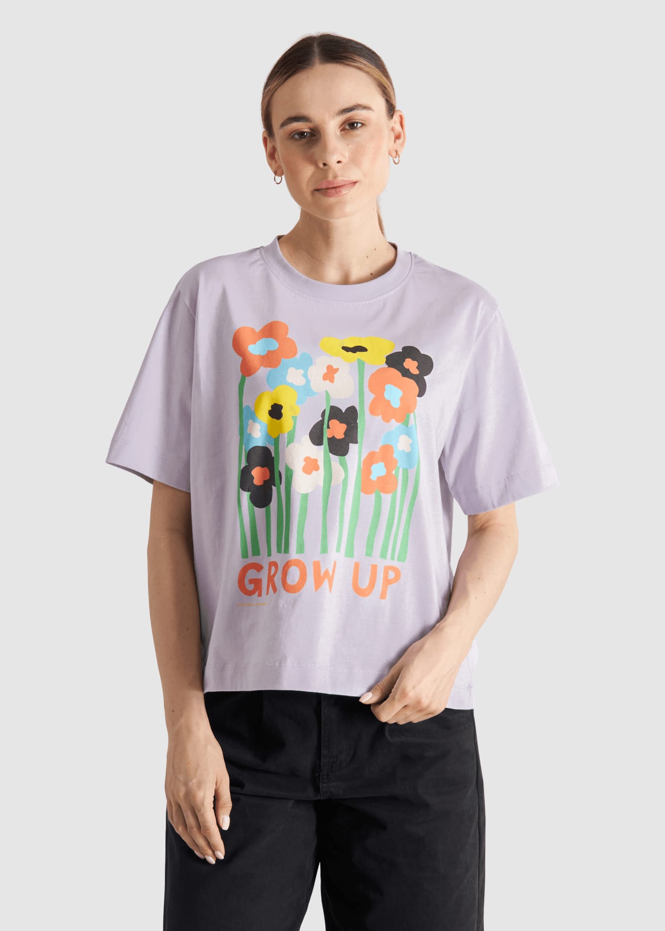 T-Shirt Vadstena Grow Up Thistle Purple