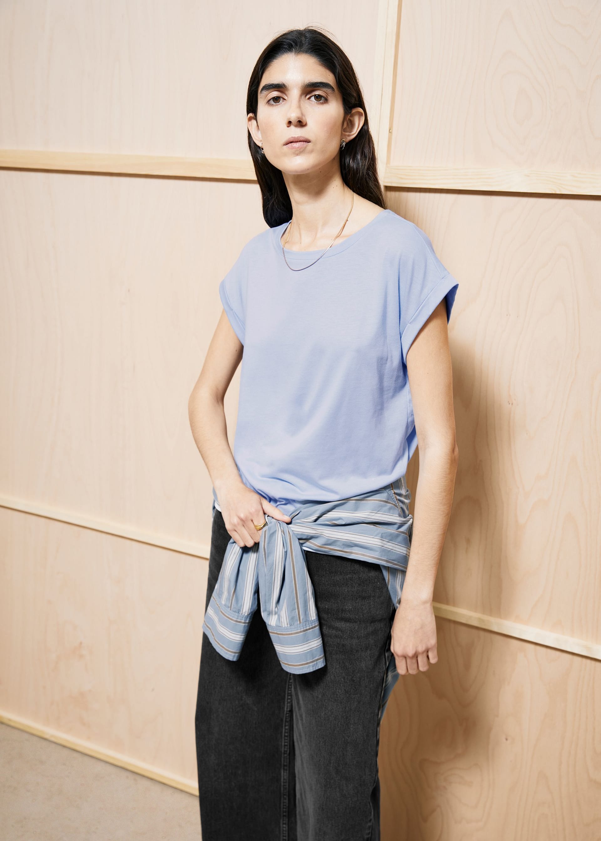Jilaana T-Shirt Soft Blue