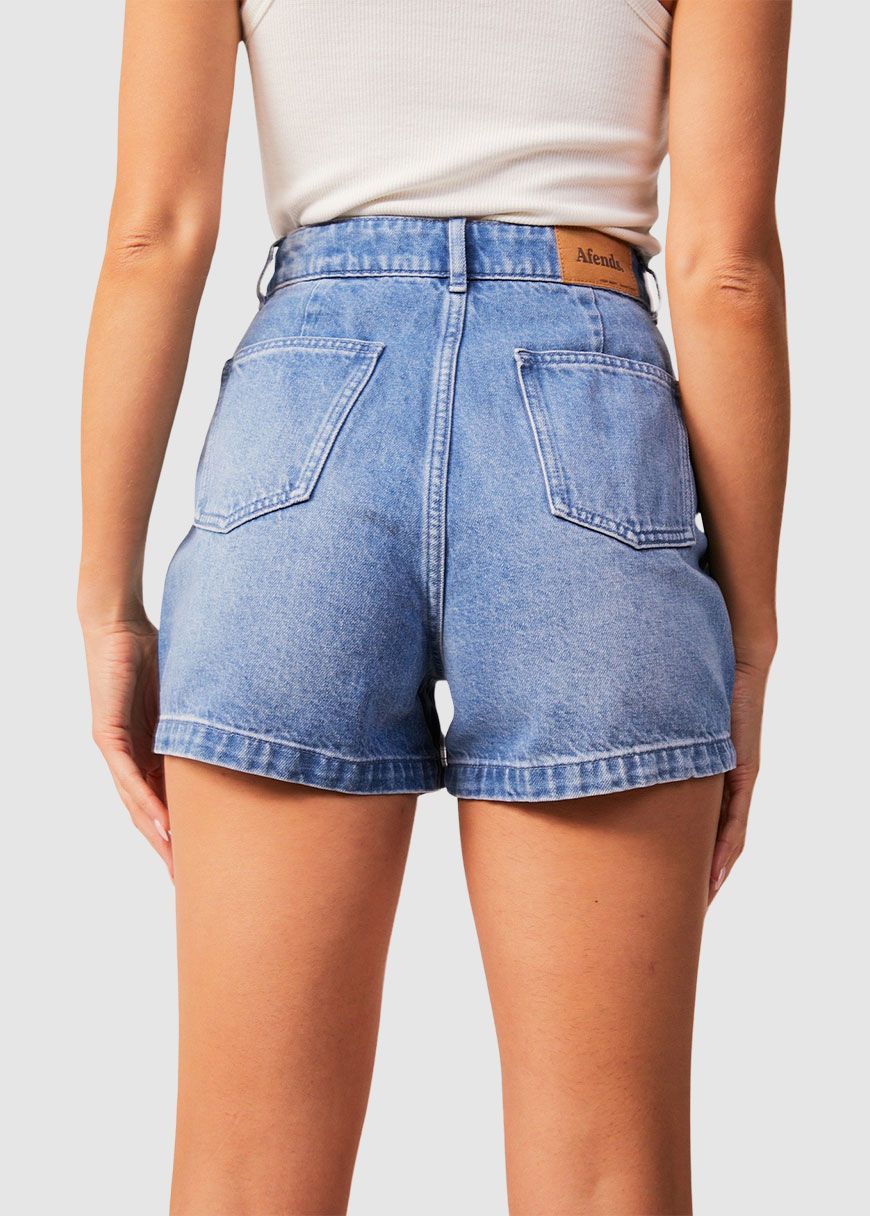 Seventy Three's Hemp Denim High Waisted Shorts