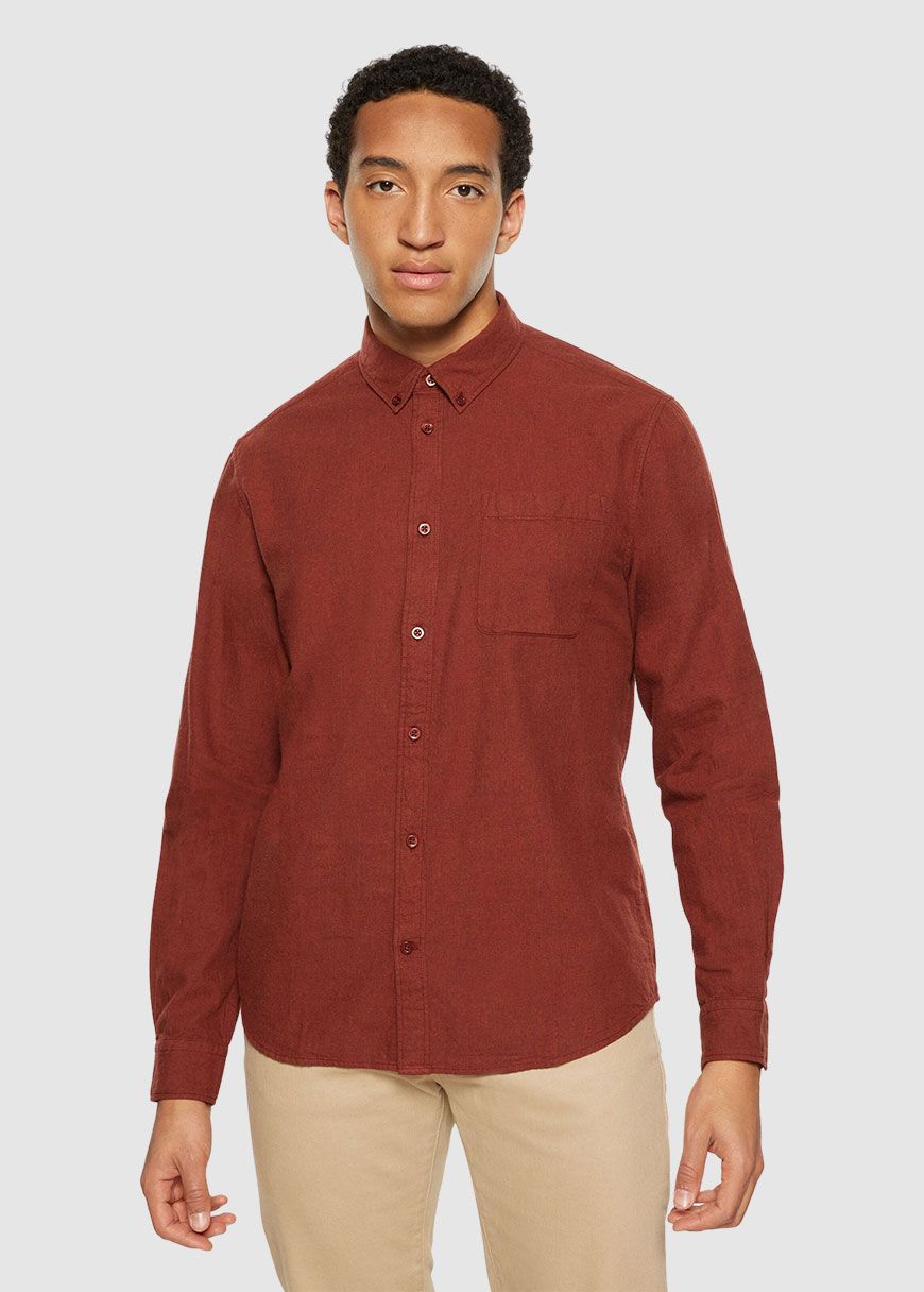Regular Fit Melangé Flannel Shirt Regular Fit Melangé Flannel Shirt