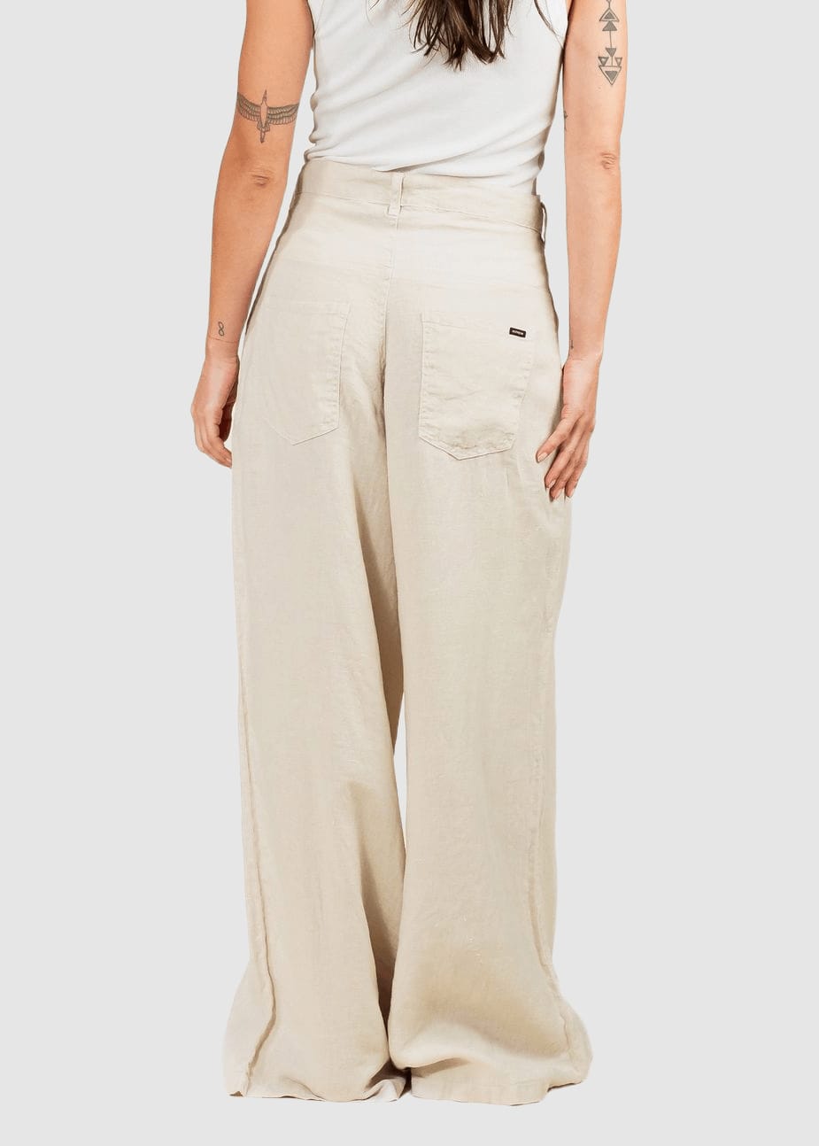 Loren Linen Pant Solid Oatmeal Loren Linen Pant Solid Oatmeal