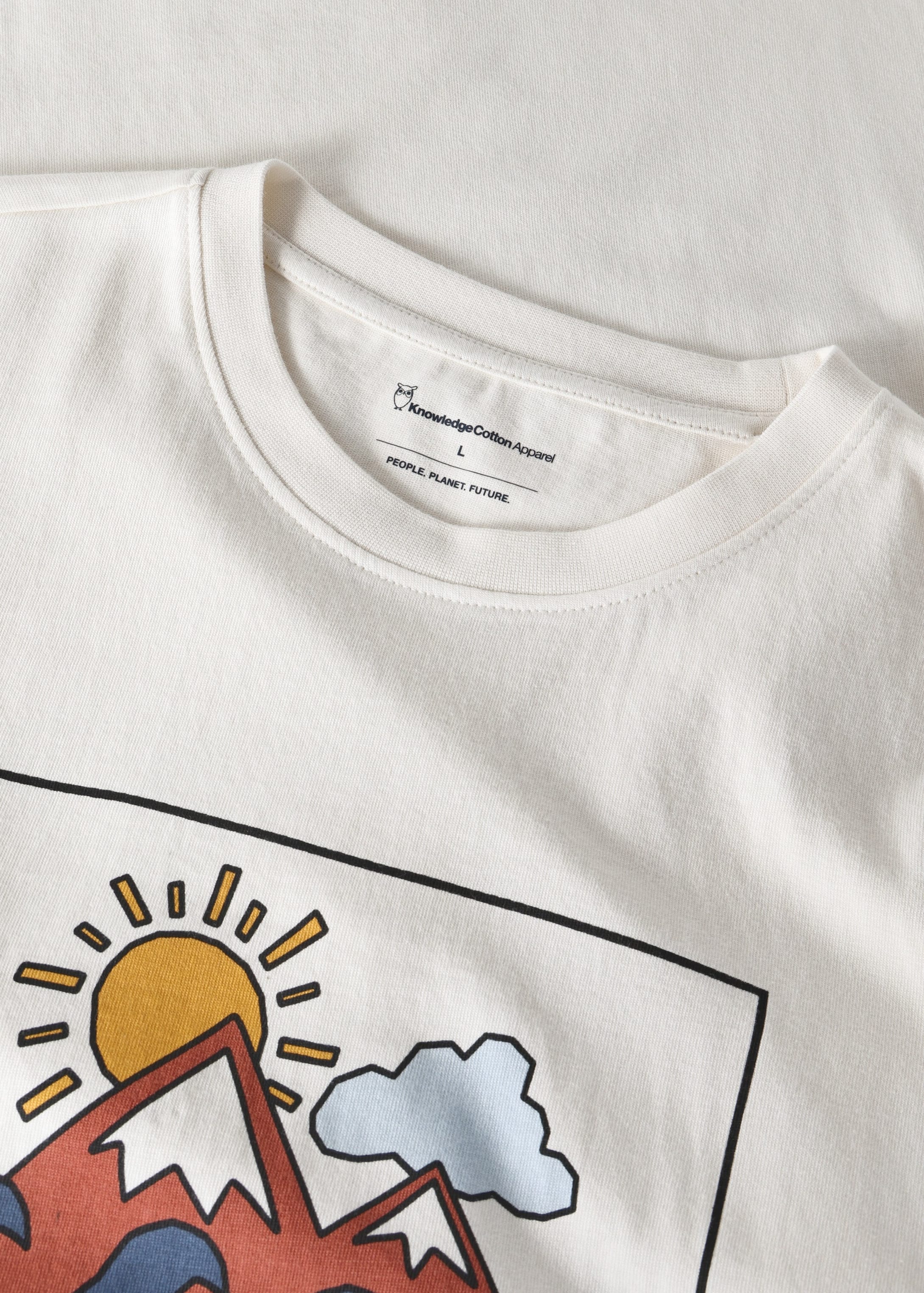 Front Print T-Shirt Egret